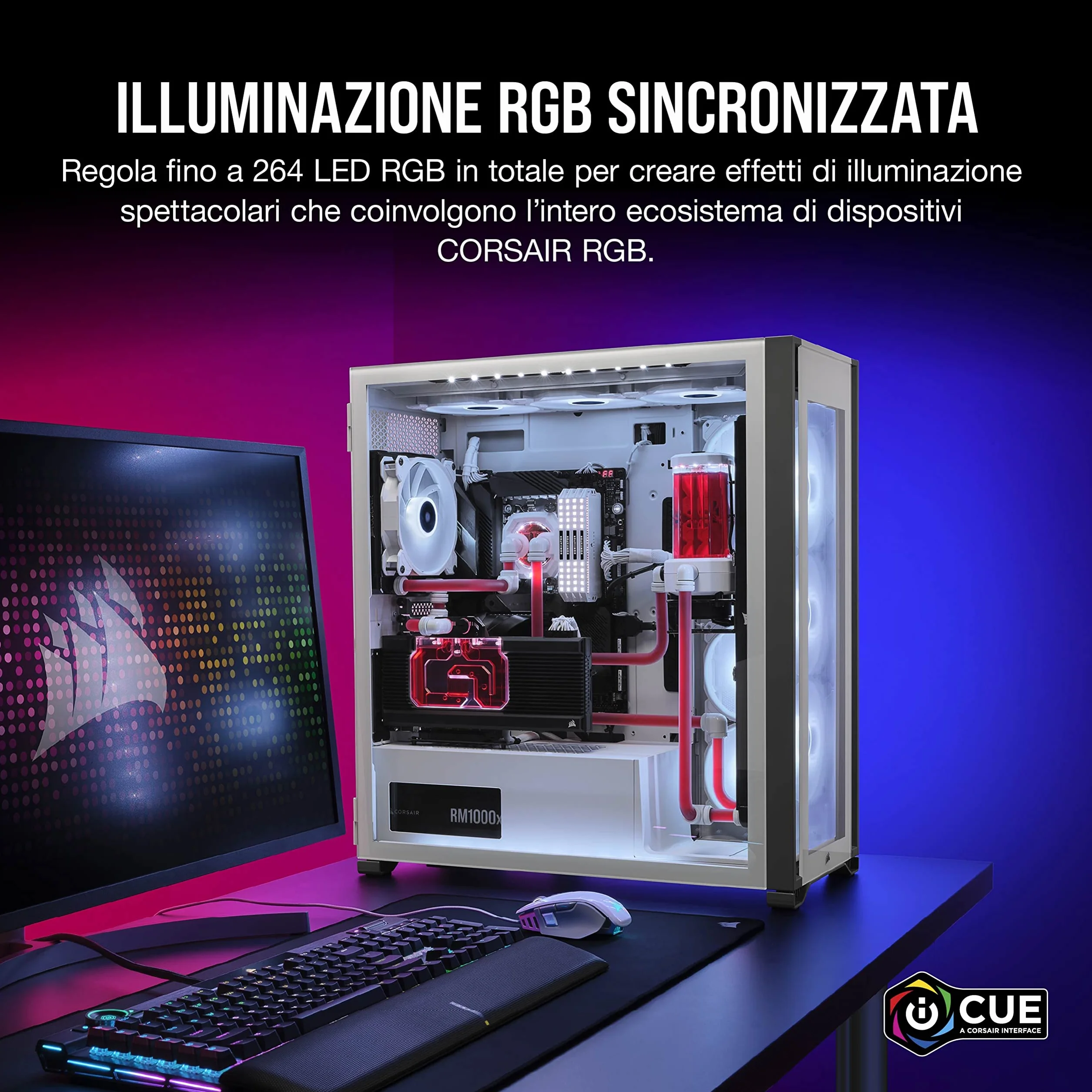 Corsair iCUE COMMANDER CORE XT, Controller digitale per la velocità delle ventole e l'illuminazione RGB (Fino a sei PWM ventole e 264 LED RGB, modalità Zero RPM, monitoraggio temperatura) Nero