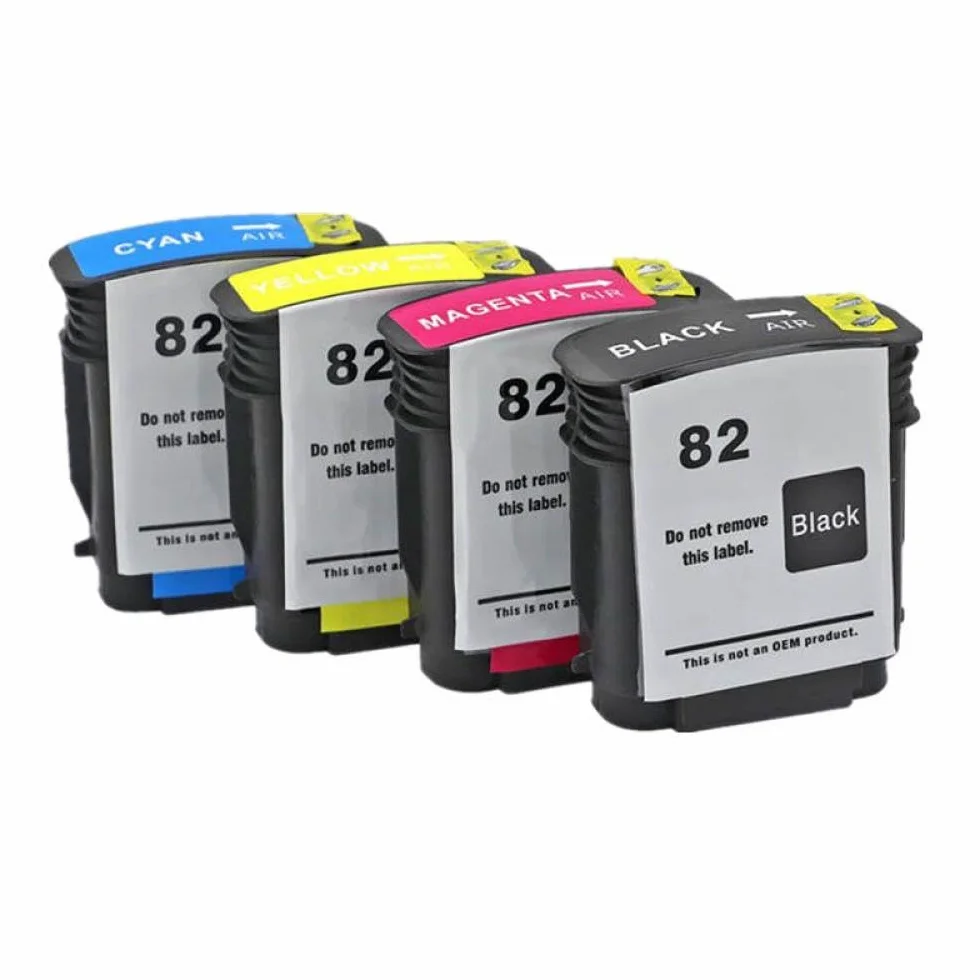 Cartuccia di inchiostro compatibile 82 82xl CH565A per DesignJet 10ps 120nr 500 500plus 500ps 510 800 800ps 815 820 4 colori