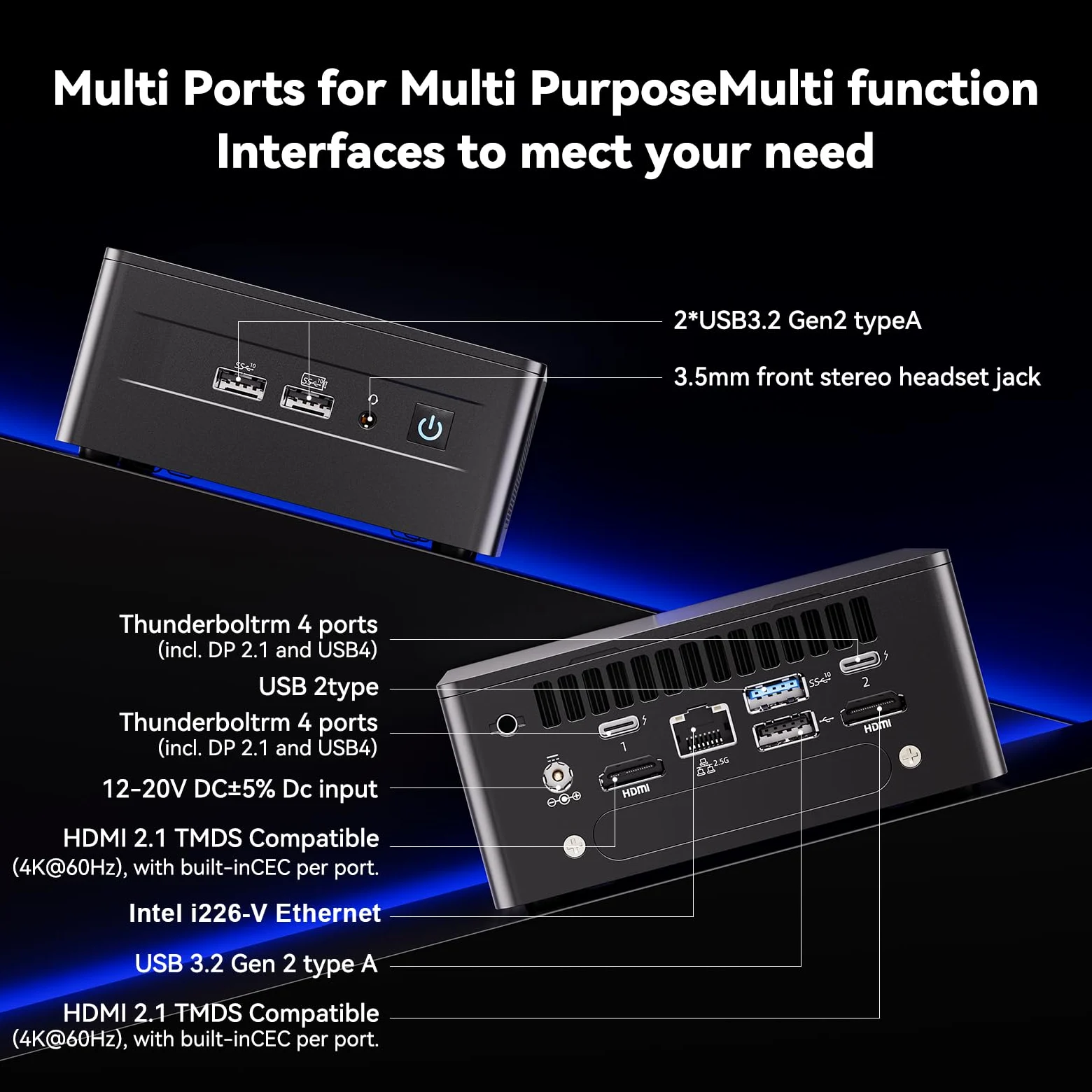 Intel NUC 13 Pro NUC13ANHi5 Arena Canyon Mini PC,i5-1340P, SENZA RAM, SENZA SSD, SENZA sistema operativo, mini computer per aziende, uffici domestici, supporto display quad 8K/4K/WiFi 6E/Thunderbolt 4