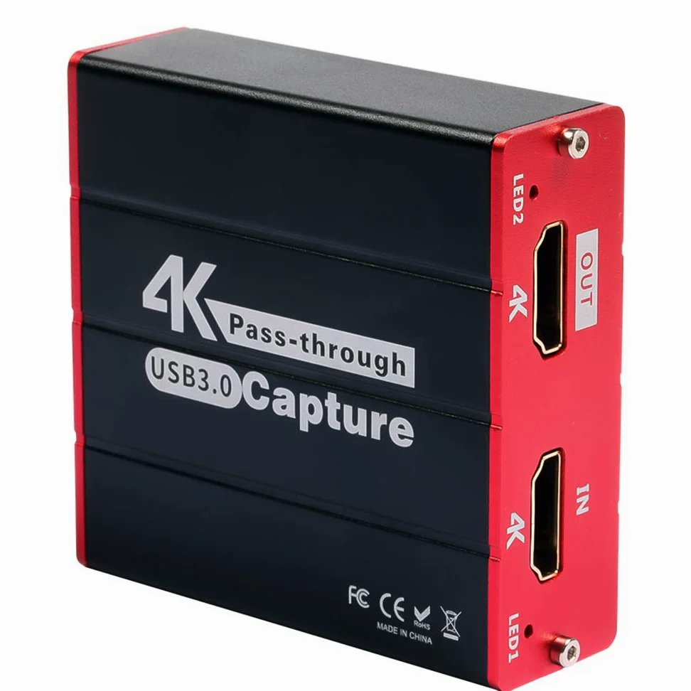 TreasLin Game Scheda di acquisizione Video USB 1080p 60fps per PS5,PS4,Switch Wii U DSLR Xbox su OBS,XSplit,Twitch,Youtube Supporta Windows,Mac,4K zero latenza HD Loopout.320.