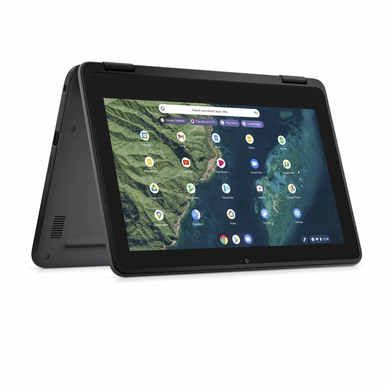 Dell Chromebook 3110, laptop touch 2 in 1, schermo HD da 11,6", Intel Celeron N4500, 4 GB di RAM, SSD 32 GB, tastiera QWERTY US, Chrome OS (ricondizionato)