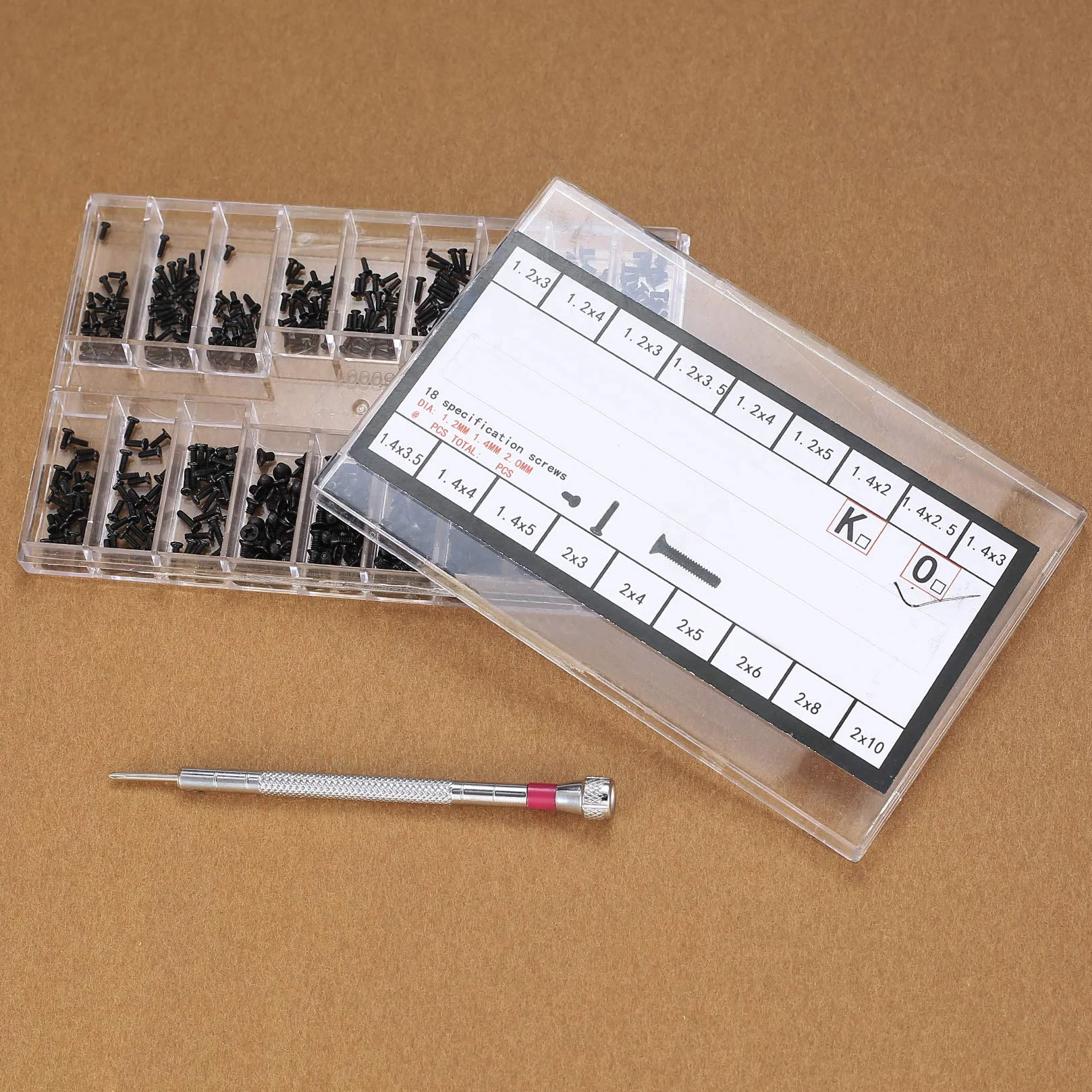 Vwoqiy 500 Pezzi Viti di Riparazione Micro, Kit Assortimento Mini Viti in acciaio al carbonio, Viti Elettriche per Occhiali, Laptop, Gioielli, Riparazione di Orologi, con Cacciavite