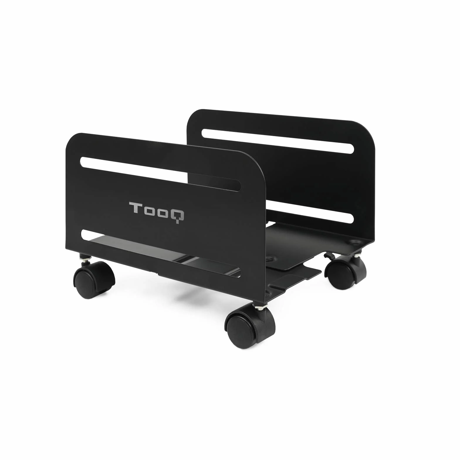 TooQ Supporto da terra con ruote per CPU metallico fino a 10kg 119-209mm nero