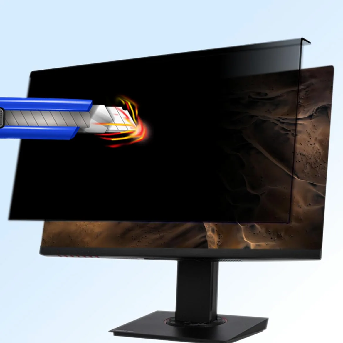 Protezione antiriflesso per schermo del computer di alta qualità da 18 a 24 pollici, protezione UV e luce blu, pellicola protettiva antigraffio, protezione per la riservatezz(20/22 pollici 491x320 mm