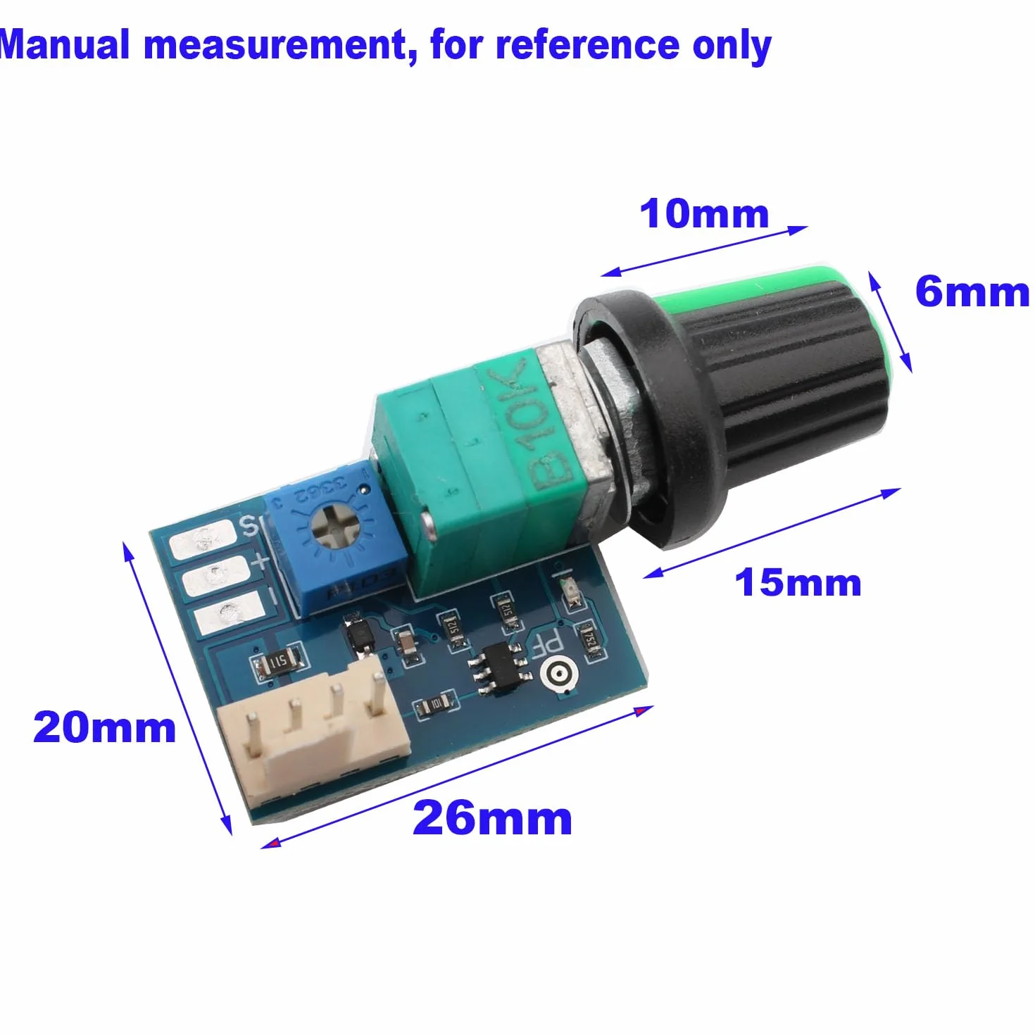 RUNCCI-YUN DC 0-12V PWM Regolatore di velocità della ventola,4Pins 1 canali PC CPU Manopola di controllo della velocità del regolatore per Il Telaio del Pc del Computer（Con terminali precablati）