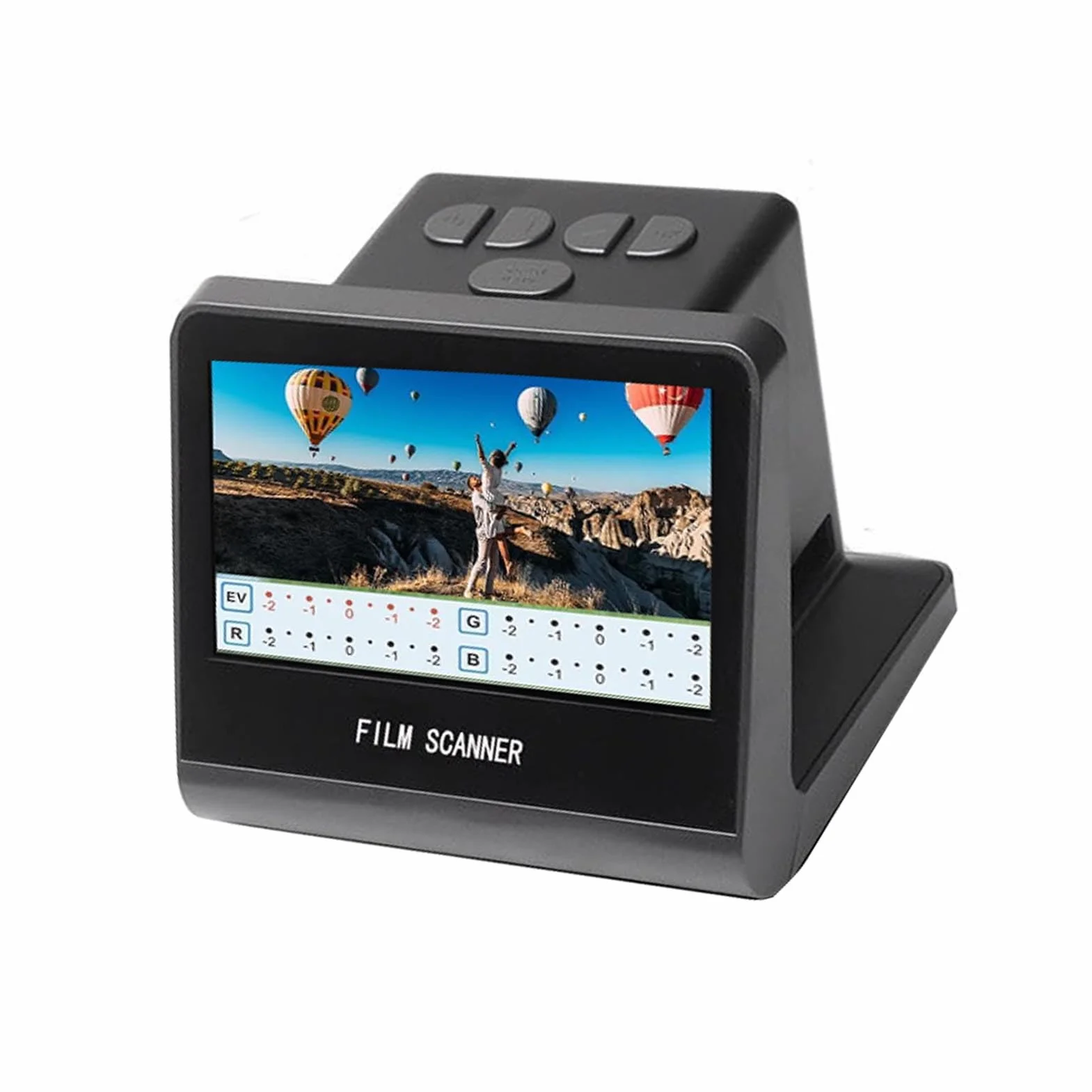 Scanner per Diapositive e Negativi 22 MP con Schermo LCD da 5 Pollici e Memoria Interna da 16 GB per Convertire Vecchie Foto in JPEG
