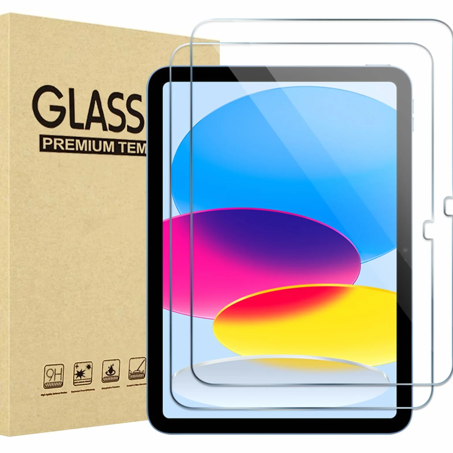 ProCase Pellicola Vetro Temperato iPad 10 Generazione 10,9 Pollici iPad 11 Generazione A16 11 Pollici 2025 Durezza 9H Anti Graffio 2 Pezzi