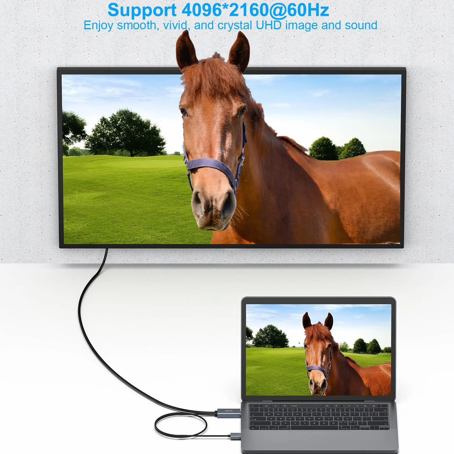 BENFEI Cavo da HDMI a DisplayPort, 1,8 M Sorgente HDMI a monitor DisplayPort Compatibile con PC Scheda grafica Laptop PS5 Xbox One(360) Supporta 4K@60Hz 2K@144Hz 1080P@165Hz