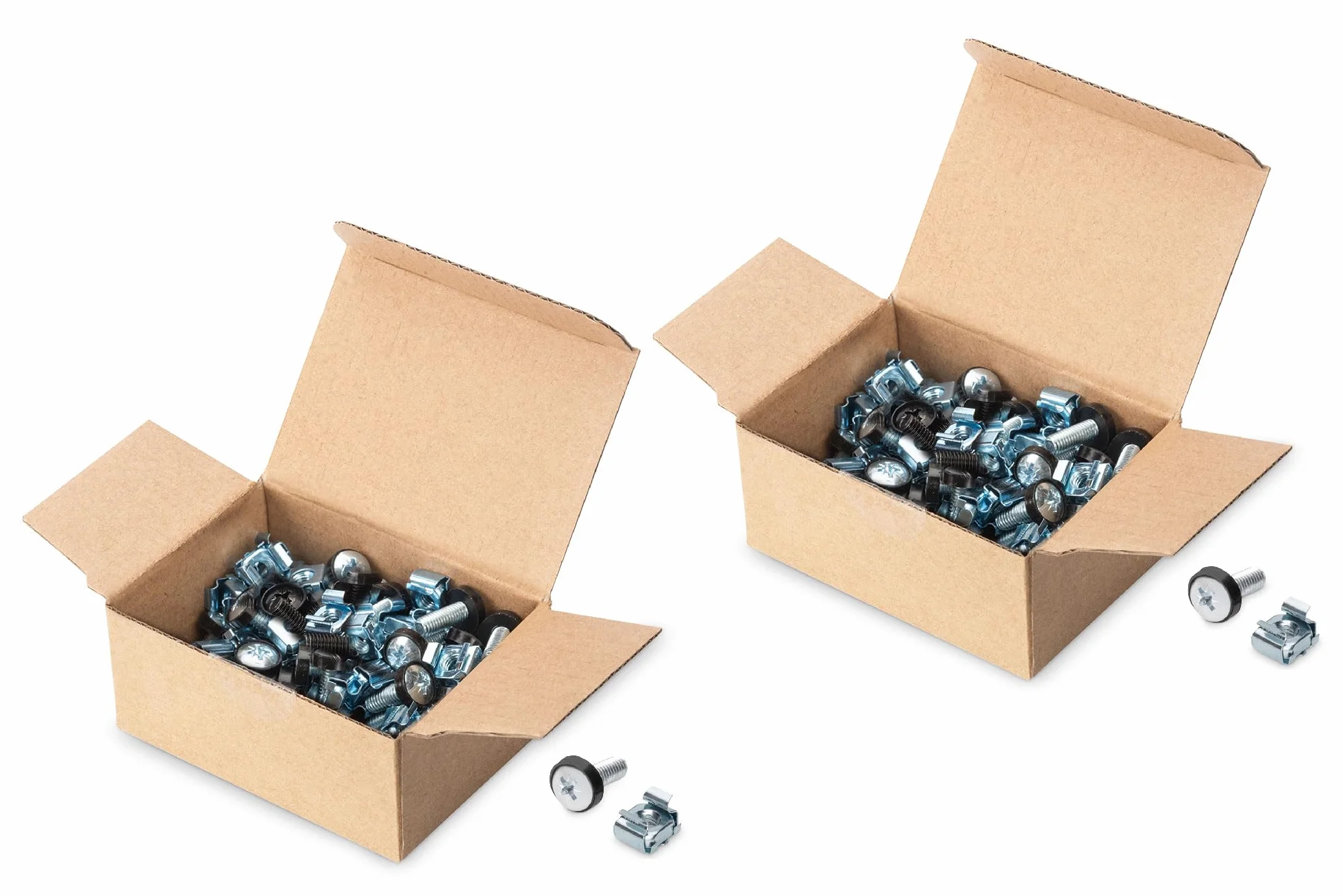 DIGITUS DN-19 SET-S Viti M6 e dadi a gabbia Set di 100 pezzi Kit di montaggio per armadietti server rack AV 19 pollici Argento