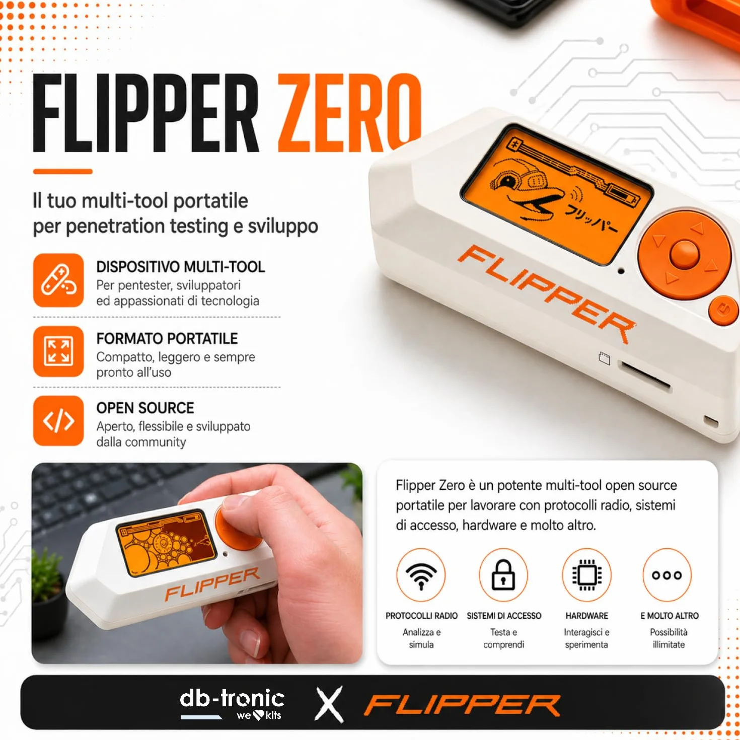 Flipper Zero Starter Set completo | Flipper Zero | Scheda WiFi | Custodia in silicone | Scheda di memoria da 64 GB | Lettore di schede USB