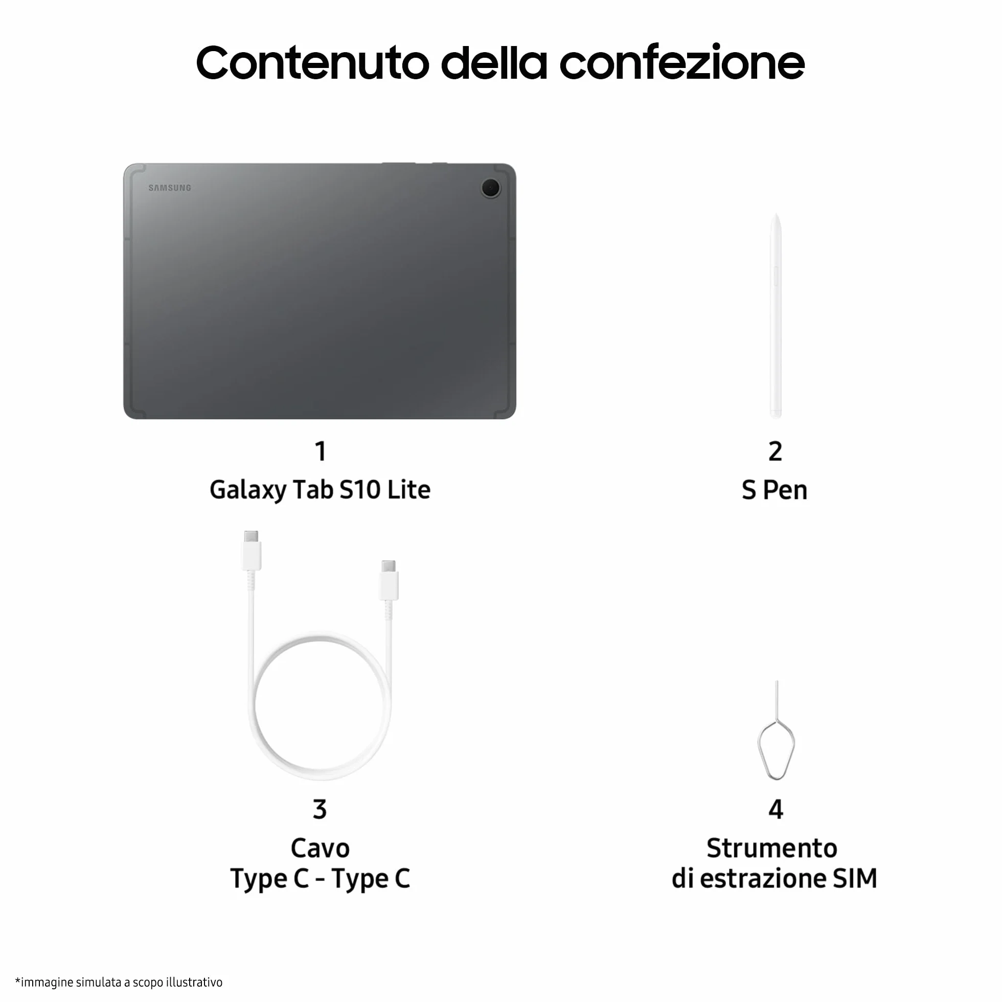 Samsung Galaxy Tab S10 Lite, 3 anni di garanzia, Tablet Android, WiFi, 6GB RAM, 128GB, 10.9" Dispaly LCD, S Pen, Android 15, Gray [Versione italiana]