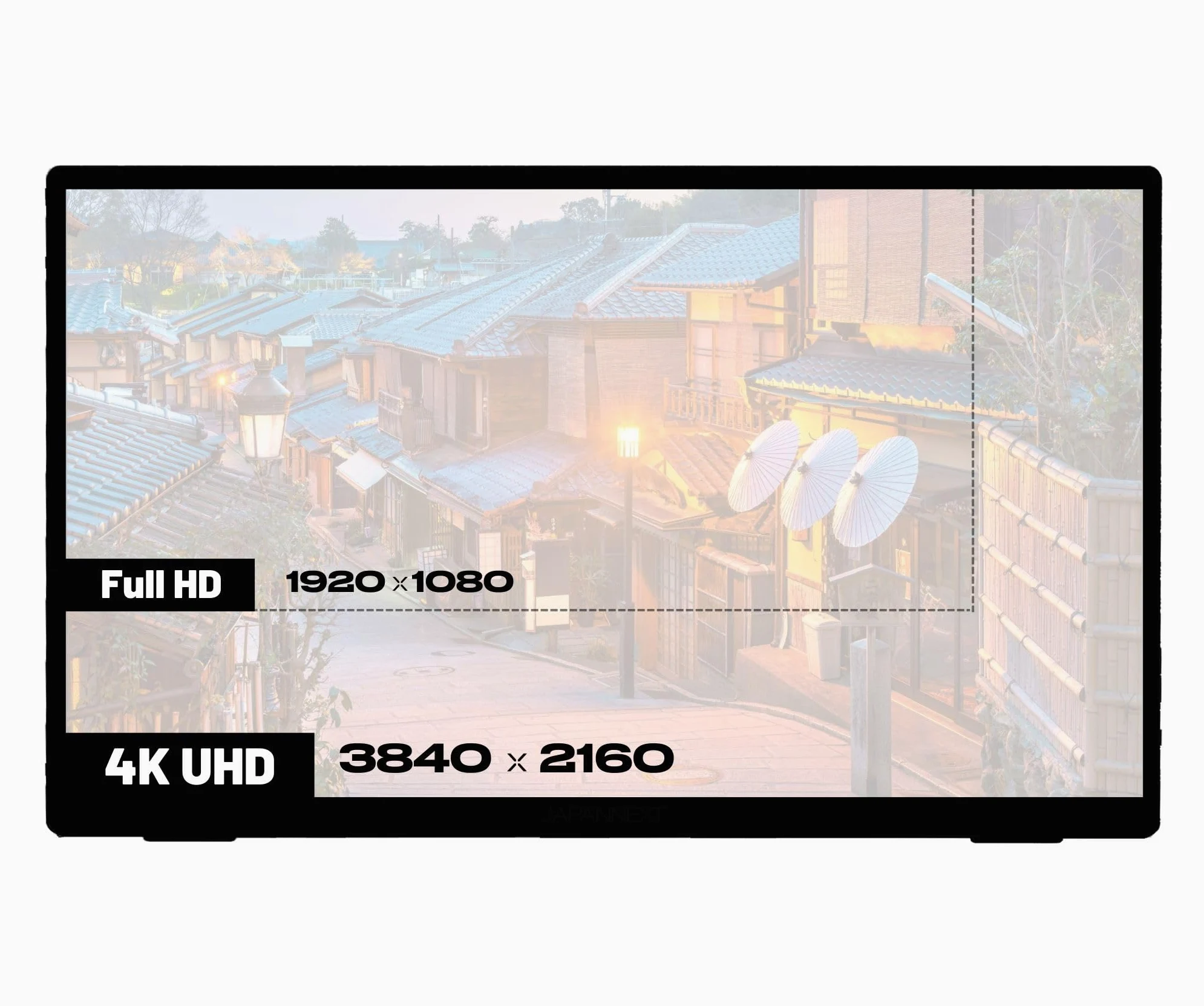 JapanNext Monitor Portatile 23,8" IPS 4K UHD (3840x2160) | HDR | USB-C Power Delivery (65W) | Altoparlanti Integrati | G-Sync/FreeSync | JN-MD-IPS238U-C6