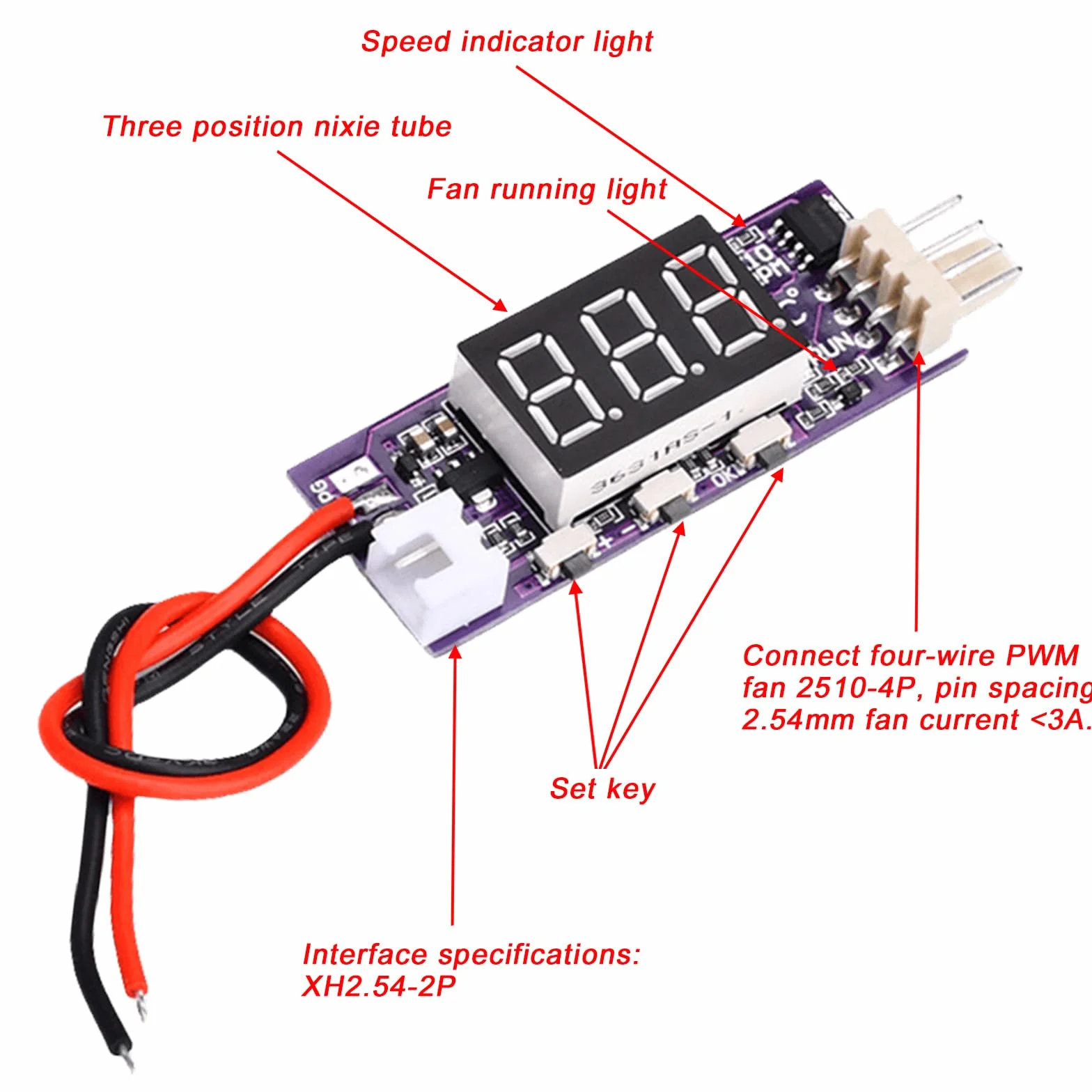 2 moduli PWM Fan Speed Control, DC 12 V, 3 A, 4 fili, controllo ventola con sonde, controller PWM, regolatore automatico della temperatura, sensore NTC, modulo di controllo della velocità della