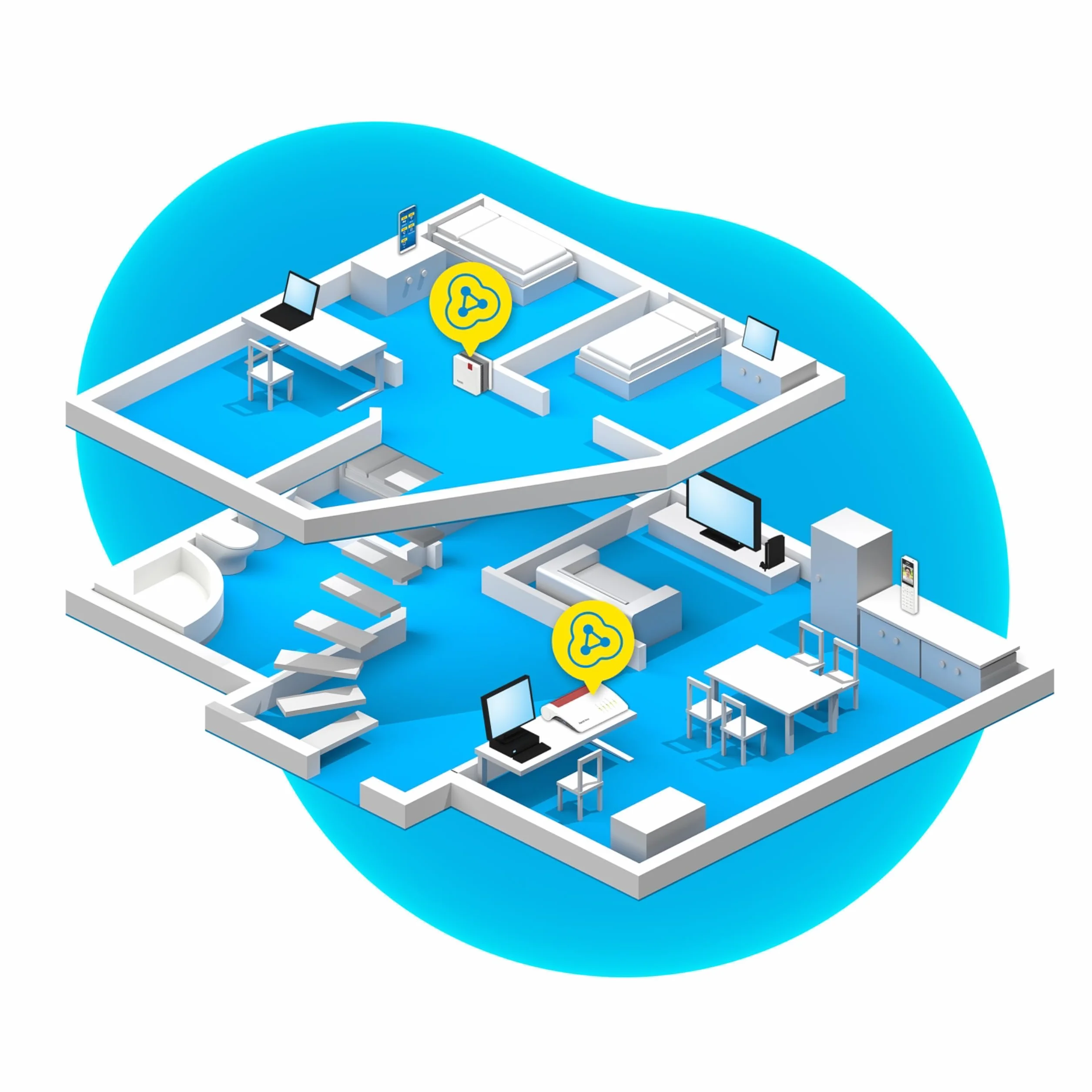 FRITZ!Repeater 1200 AX Edition International, Ripetitore - Wi-Fi 6 extender Dual Band con 2.400 Mbit/s (5 GHz) & 600 Mbit/s (2,4 GHz), Mesh, Access Point, 1x Gigabit LAN, Interfaccia in italiano