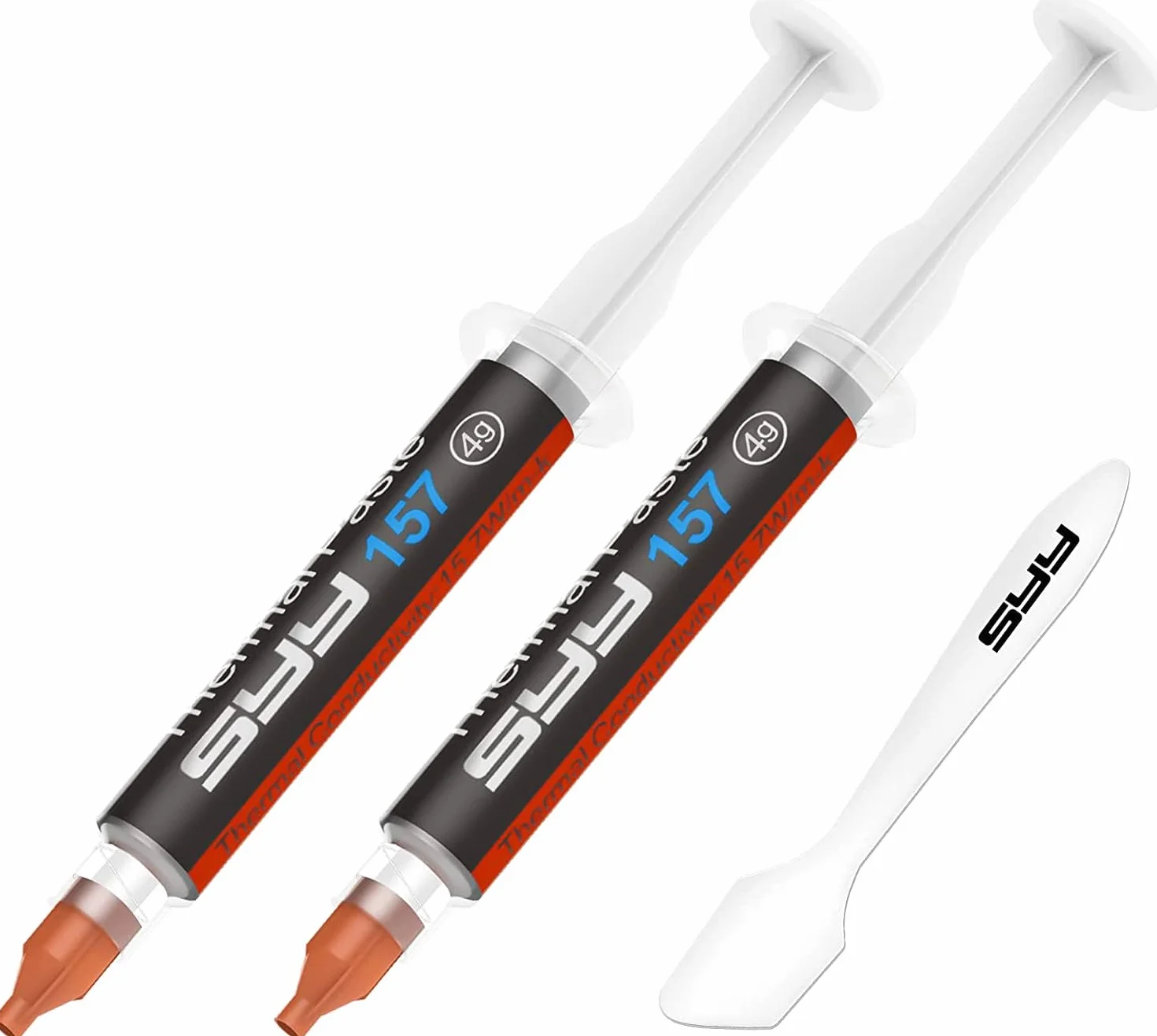 SYY Pasta Termica 8g con Toolkit, Thermal Paste Nuovo aggiornamento facile da applicare, Conduttività Termica Estremamente Alta, Pasta termoconduttiva per PC CPU GPU PS4 Processore