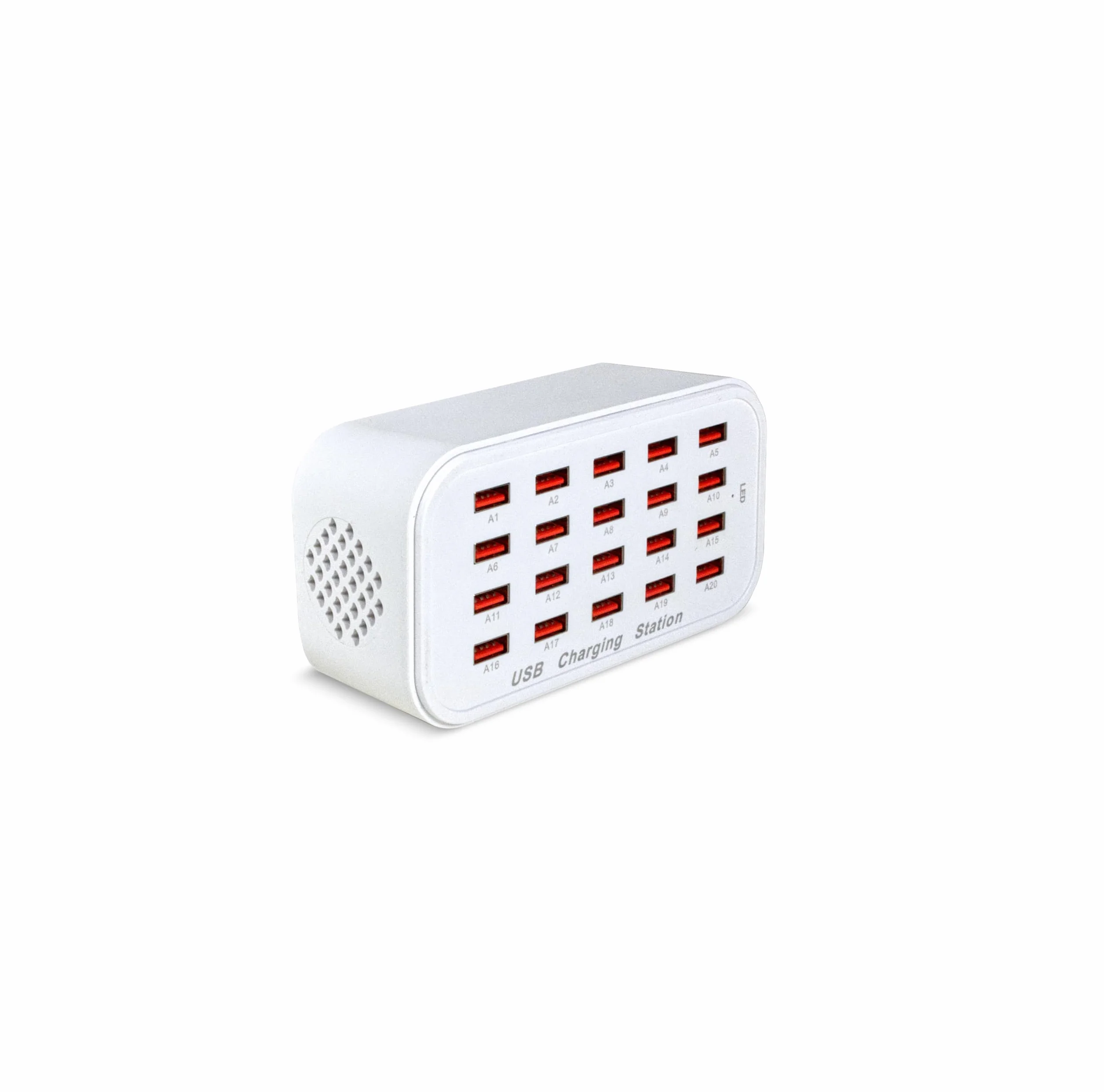 Caricatore USB Multiplo 20 Porte 100W Stazione di Ricarica Ignifugo per Apple Samsung Laptop