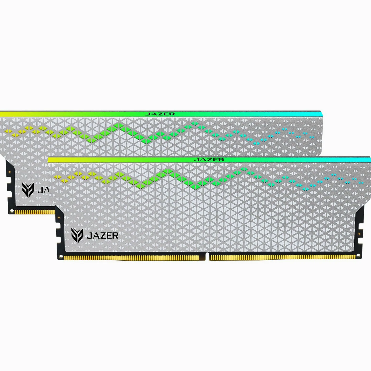 JAZER RGB RAM DDR5 32GB Kit (2x16GB) 6000MHz CL36, Memoria Desktop PC UDIMM DRAM 288-Pin, Memoria Computer da gioco DDR5 ad alte Prestazioni Supporto Intel XMP 3.0/AMD EXPO, AI, CL36-40-40-96, 1.35V