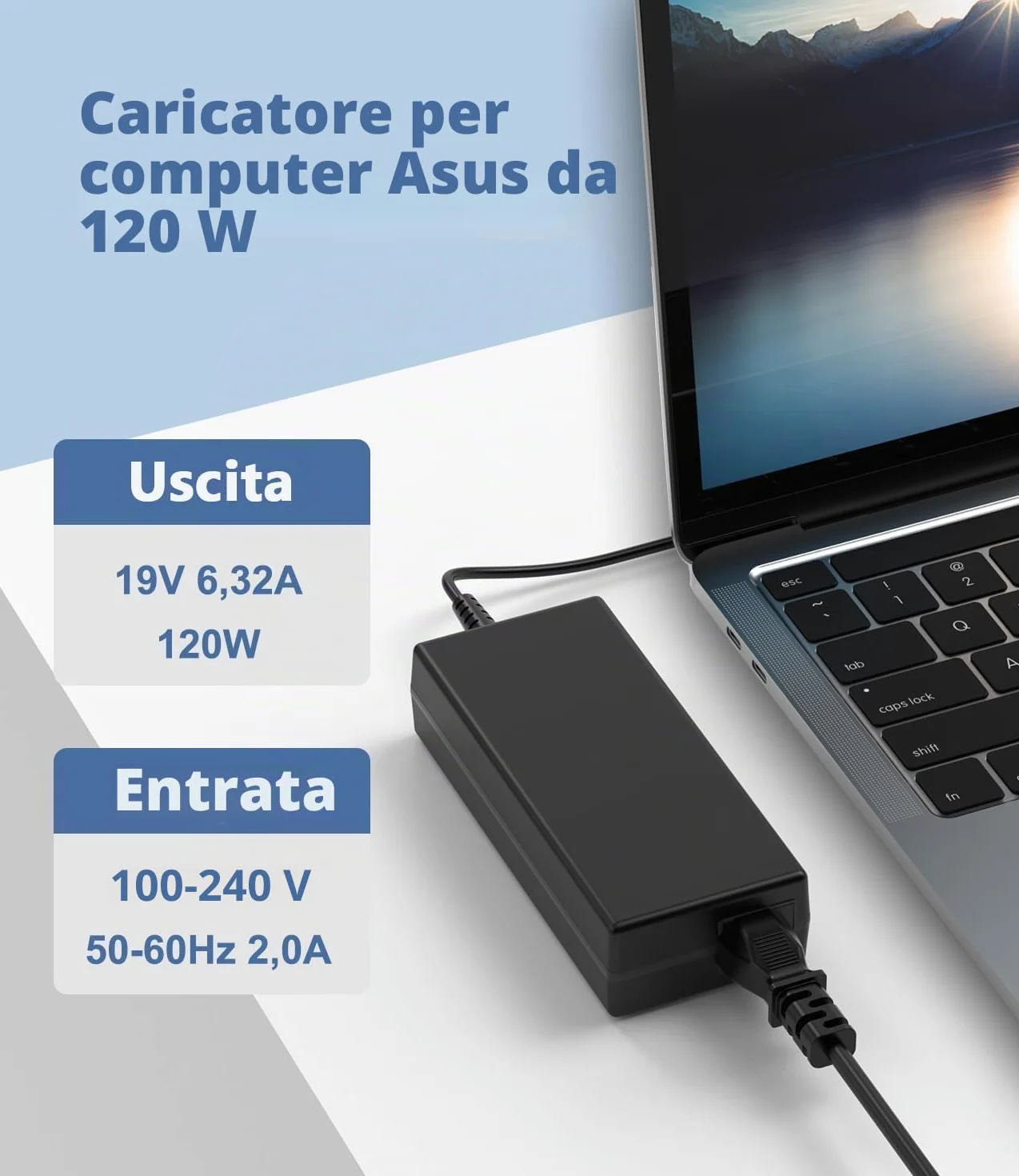shefor 120W Caricabatterie Alimentatore per ASUS A15-120P1A PA-1121-28 ADP-120RH B VivoBook Pro 15 N580VD N580V N705UD x705uv FX504 UX510UW ROG G551 G552 GL552 GL752 Caricabatterie Adattatore | ASUS FX504 UX510UW N56J N56VM N56VZ N750 N500 G50 N53S N55 Ad