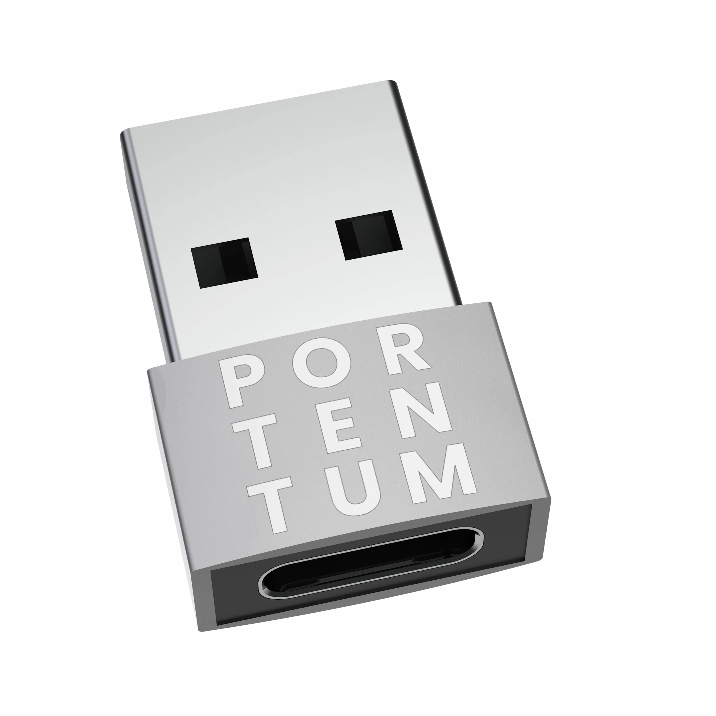 PORTENTUM Adattatore USB C Femmina a USB A Maschio 2.0 480 MB Zinco