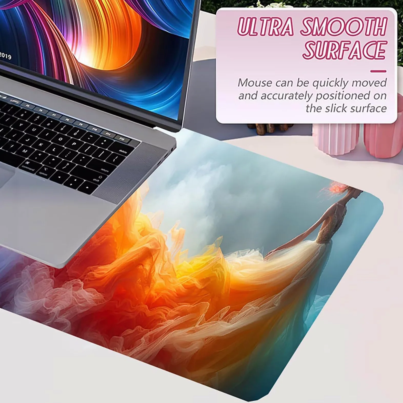 Tappetino Mouse XXL 1500 x 800 mm, Tappetino Mouse Donna, Gaming Mousepad Migliorare la Velocità e la Precisione, Mouse Pad con Base in Gomma Antiscivolo, Ufficio Accessori Gaming, Grigio 0-5183