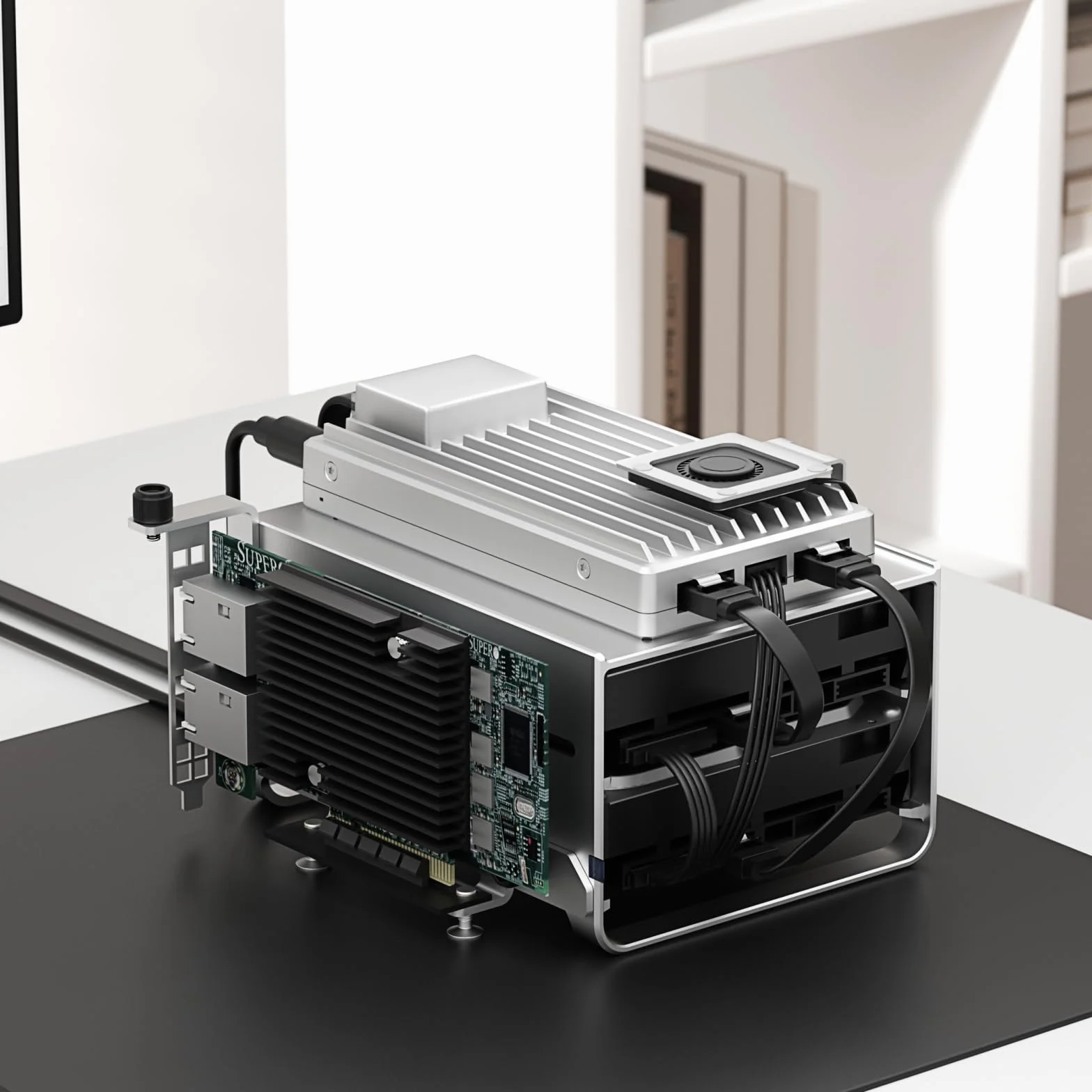 ZimaBoard 2-Bay HDD Rack Tray per ZimaBoard 2, Staffa di montaggio per due dischi rigidi da 3,5", Lega di alluminio, Telaio NAS / Server domestico compatto, Installazione semplice