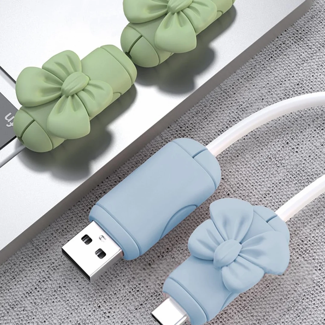 Salvacavi per Caricabatterie, 2 Paia Cable Protector,Copertura Protettiva per Cavi, Salvacavo per Caricabatterie