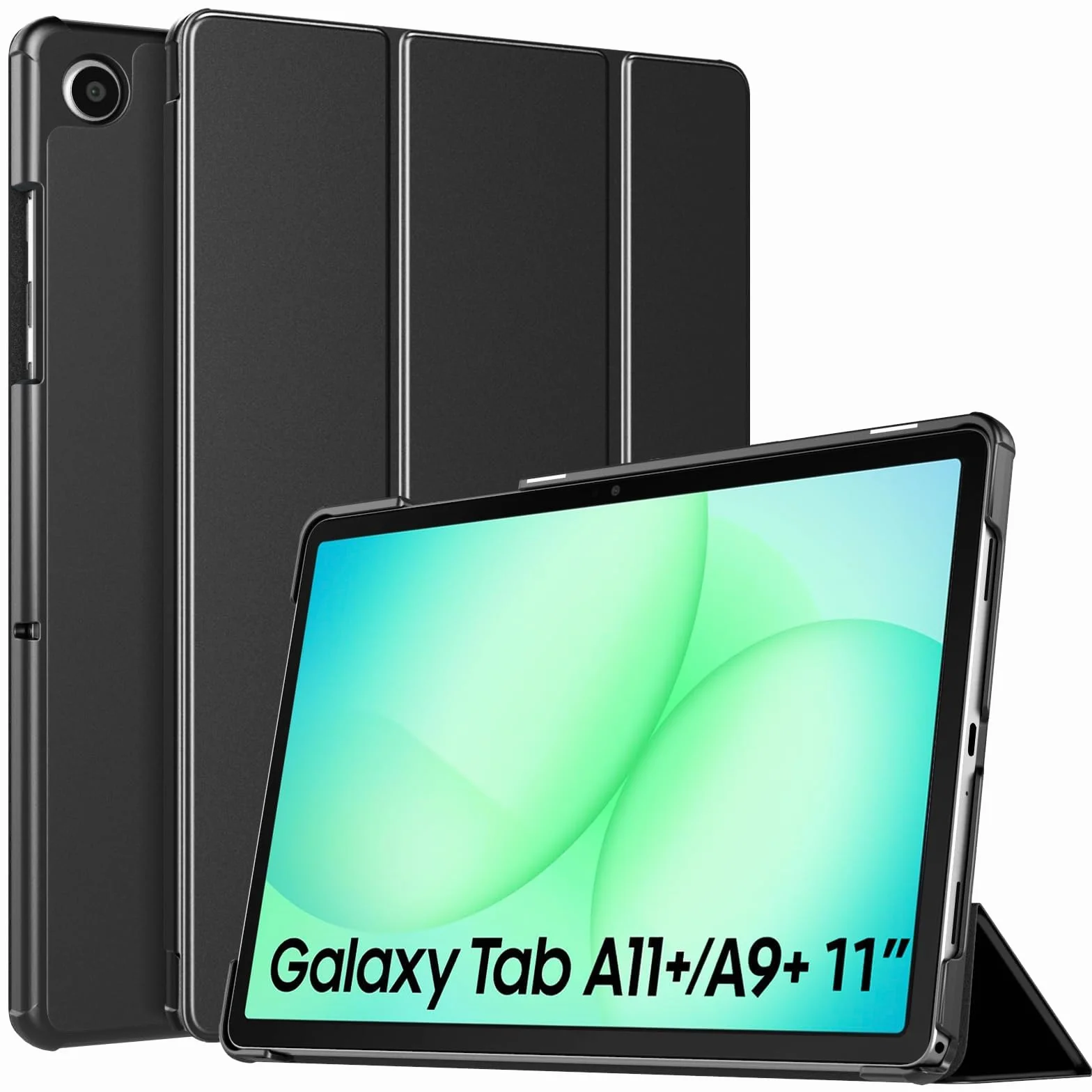 TiMOVO Custodia Samsung Galaxy Tab A11+ Plus/A9+ Plus 11 Pollici 2025/2023, Leggera Sottile Cover Rigida Auto Sveglia Sonno, Nero