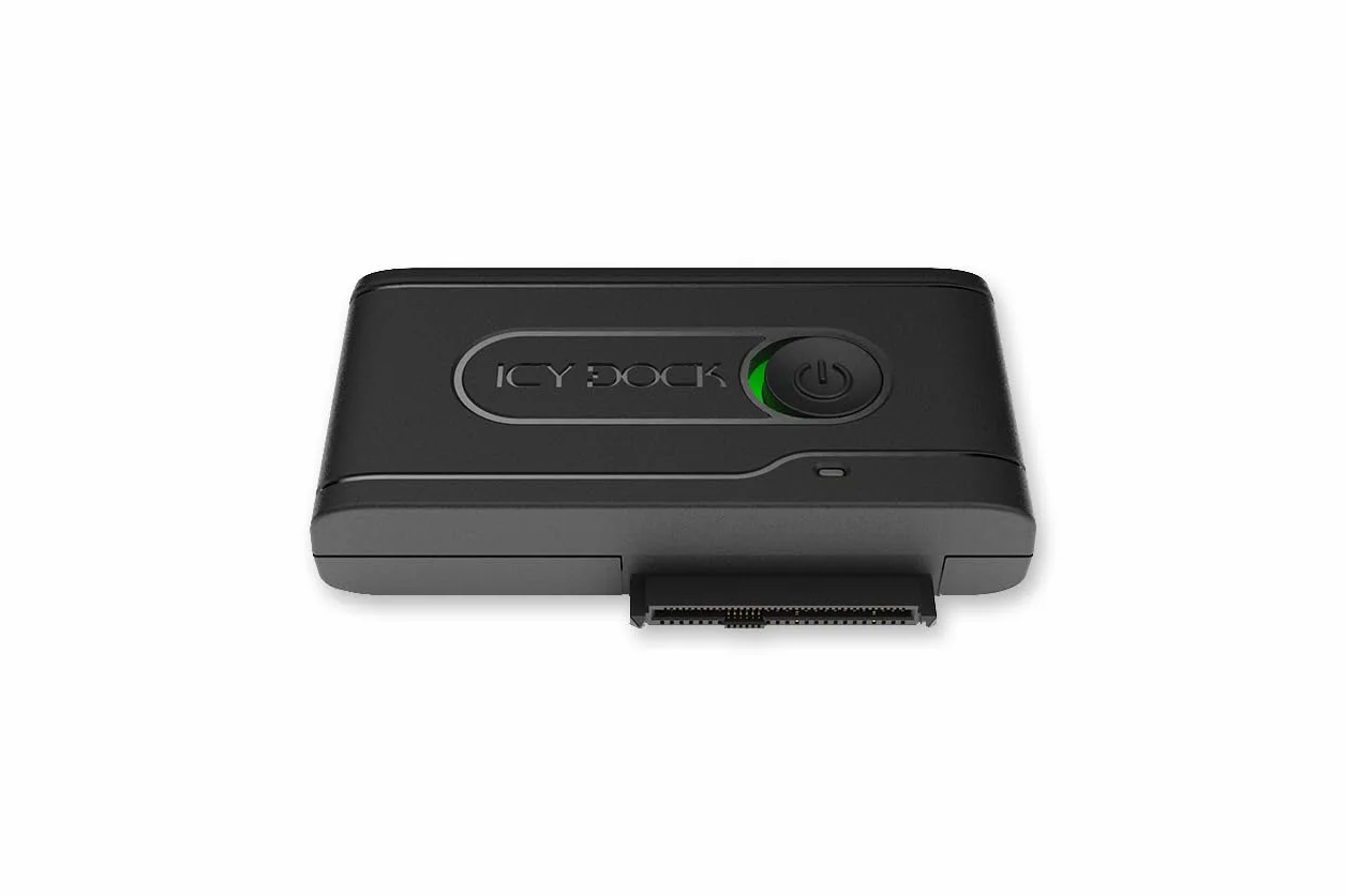 Icy Dock Adattatore SSD NVMe USB - 1x 2.5 U.2 NVMe SSD a USB 3.2 Gen2 10Gbps Adattatore convertitore compatibile con Thunderbolt 4 Black con cavo incluso - EZ-Adapter Ex MB931U-1VB R1