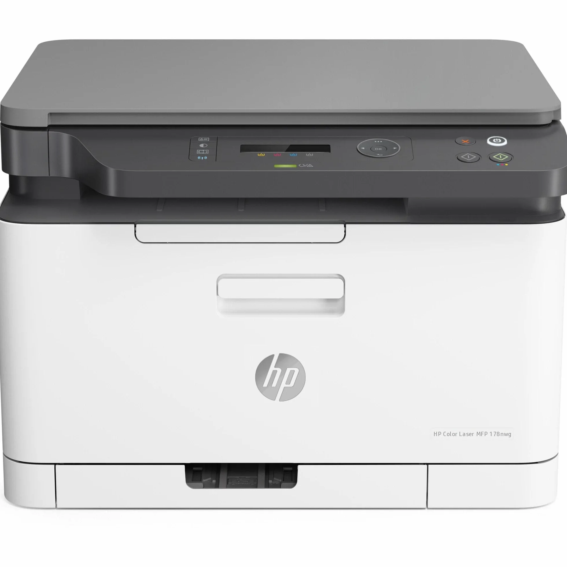 HP Color LaserJet MFP 178nw Stampante Multifunzione A4 Stampa Fronte e Retro Manuale a colori 18 ppm USB Wi-Fi Ethernet Schermo LCD Bianca