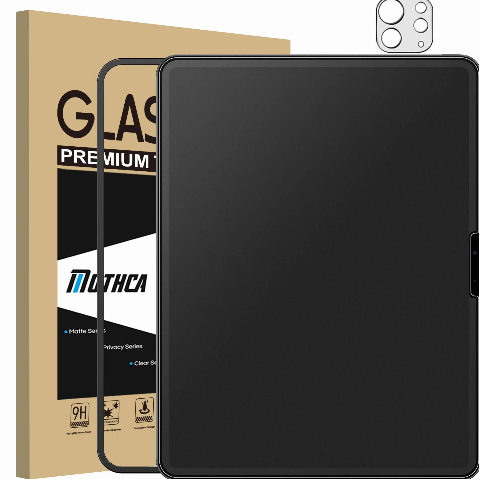 Mothca Pellicola Opaca per iPad Pro 13 M4 Pollici 2024, Vetro Temperato Opaco HD, Durezza 9H Antiriflesso