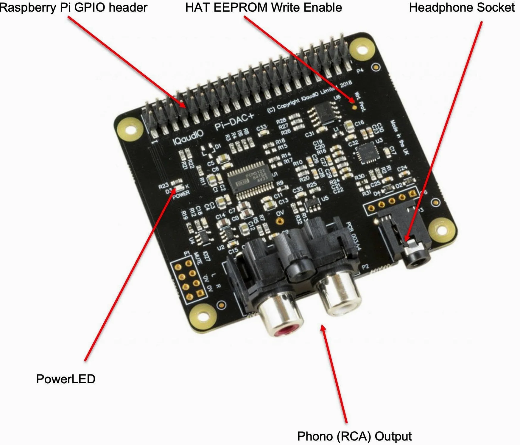 Raspberry Pi® IQaudio DAC+ scheda audio