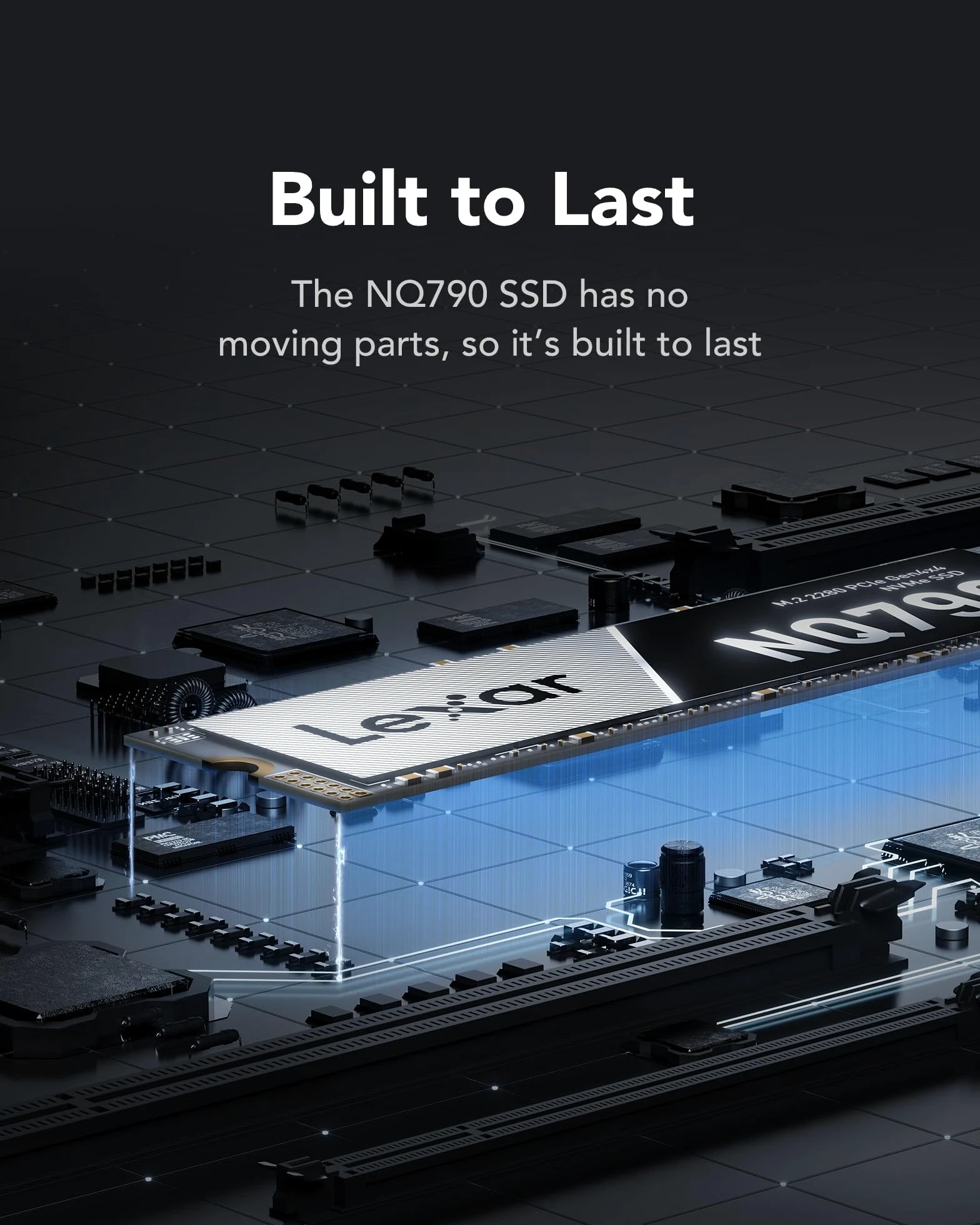 Lexar NQ790 2TB SSD Interno PCIe 4.0, M.2 2280 PCIe Gen4x4 NVMe 1.4, Lettura fino a 7000 MB/s, Unità a Stato Solido Interna ad Alte Prestazioni per Carichi di Lavoro Intensi, PS5 SSD