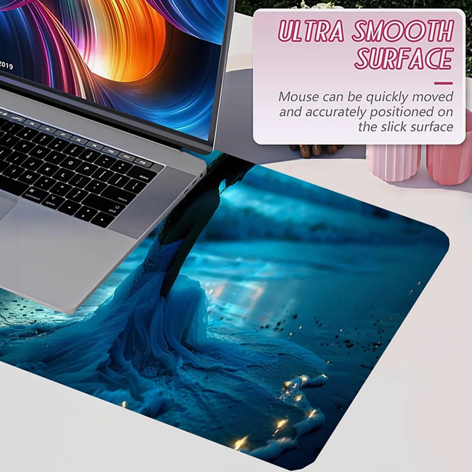 Tappetino Mouse XXL 1500 x 800 mm, Tappetino Mouse Donna, Gaming Mousepad Migliorare la Velocità e la Precisione, Mouse Pad con Base in Gomma Antiscivolo, Ufficio Accessori Gaming, Grigio V-7262