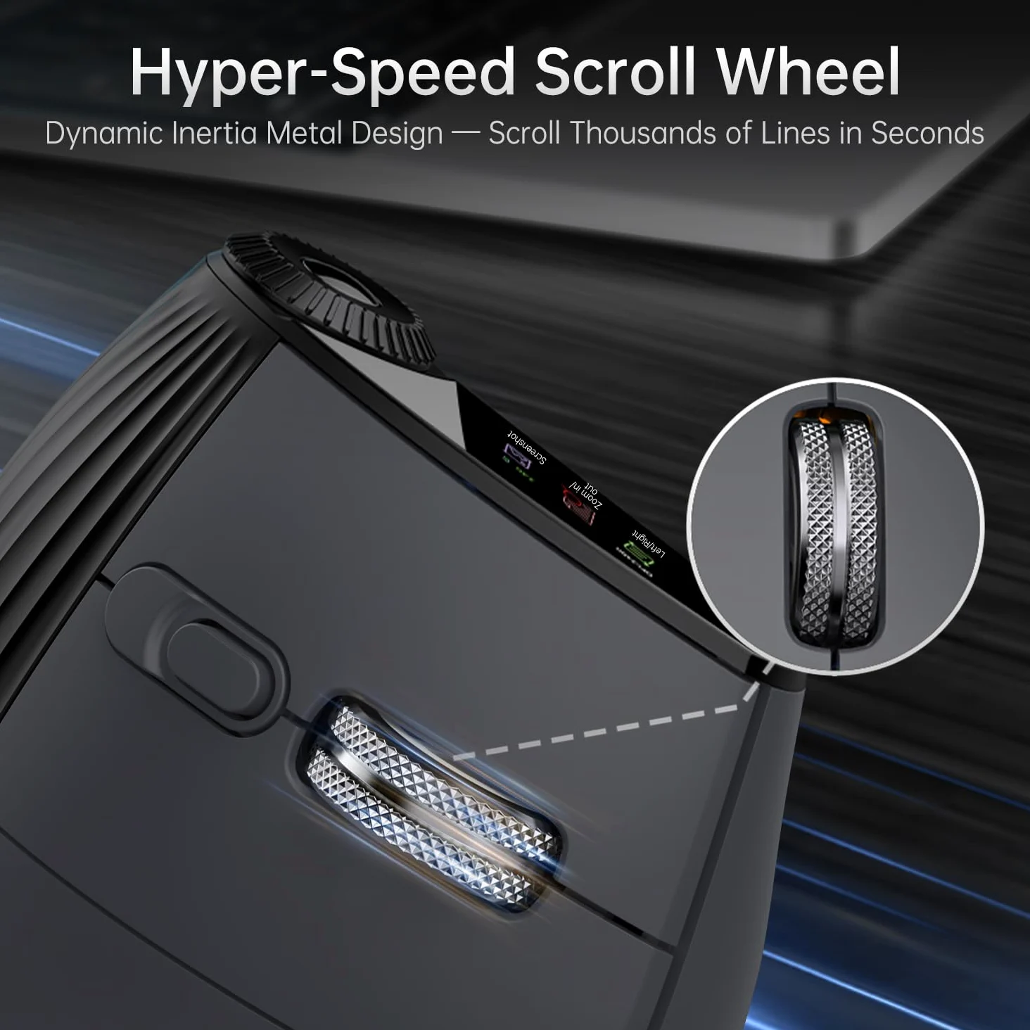 Mouse verticale ergonomico senza fili, ricaricabile Bluetooth ultraveloce scorrimento 4800 DPI, mouse Ergo 2.4G silenzioso clic 6 pulsanti mouse ottici RGB, 3 connettività multi-dispositivo