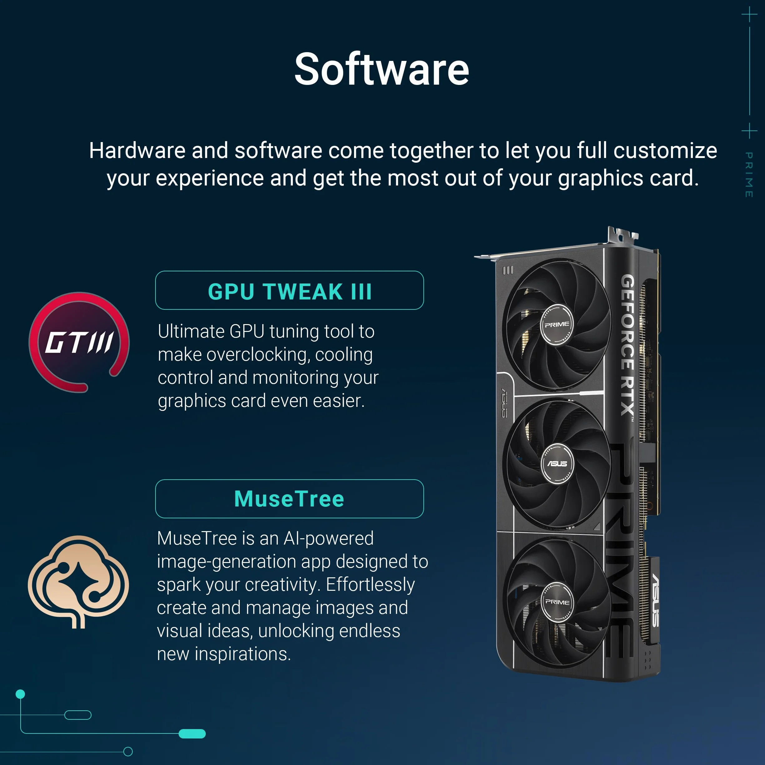 ASUS PRIME NVIDIA GeForce RTX 5080 OC Edition, Scheda Grafica 16 GB GDDR7, 256 Bit, PCIe 5.0, 1 HDMI, 3 DisplayPort, Software GPU Tweak III, Nera, PRIME-RTX5080-O16G