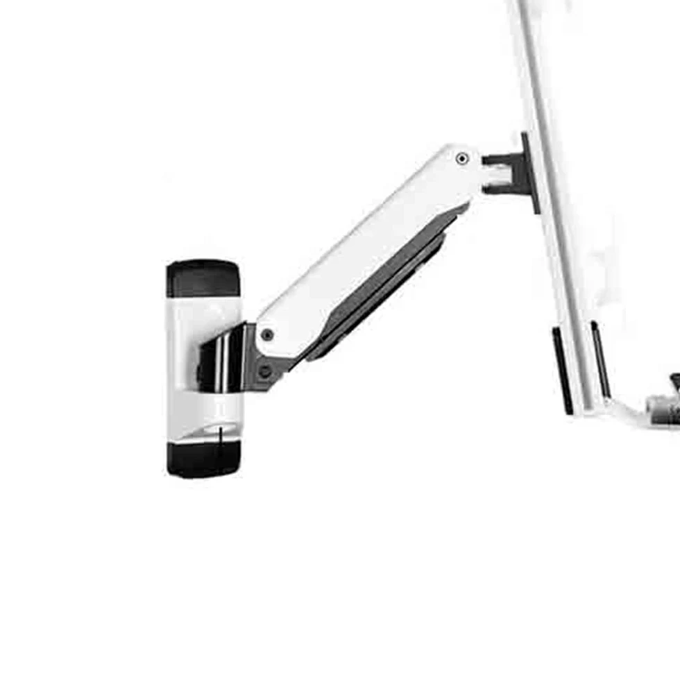 Supporto da Parete per Monitor da Ufficio, Braccio Singolo con Vassoio, per Schermi da 15 A 27 Pollici, Accessori da Scrivania.