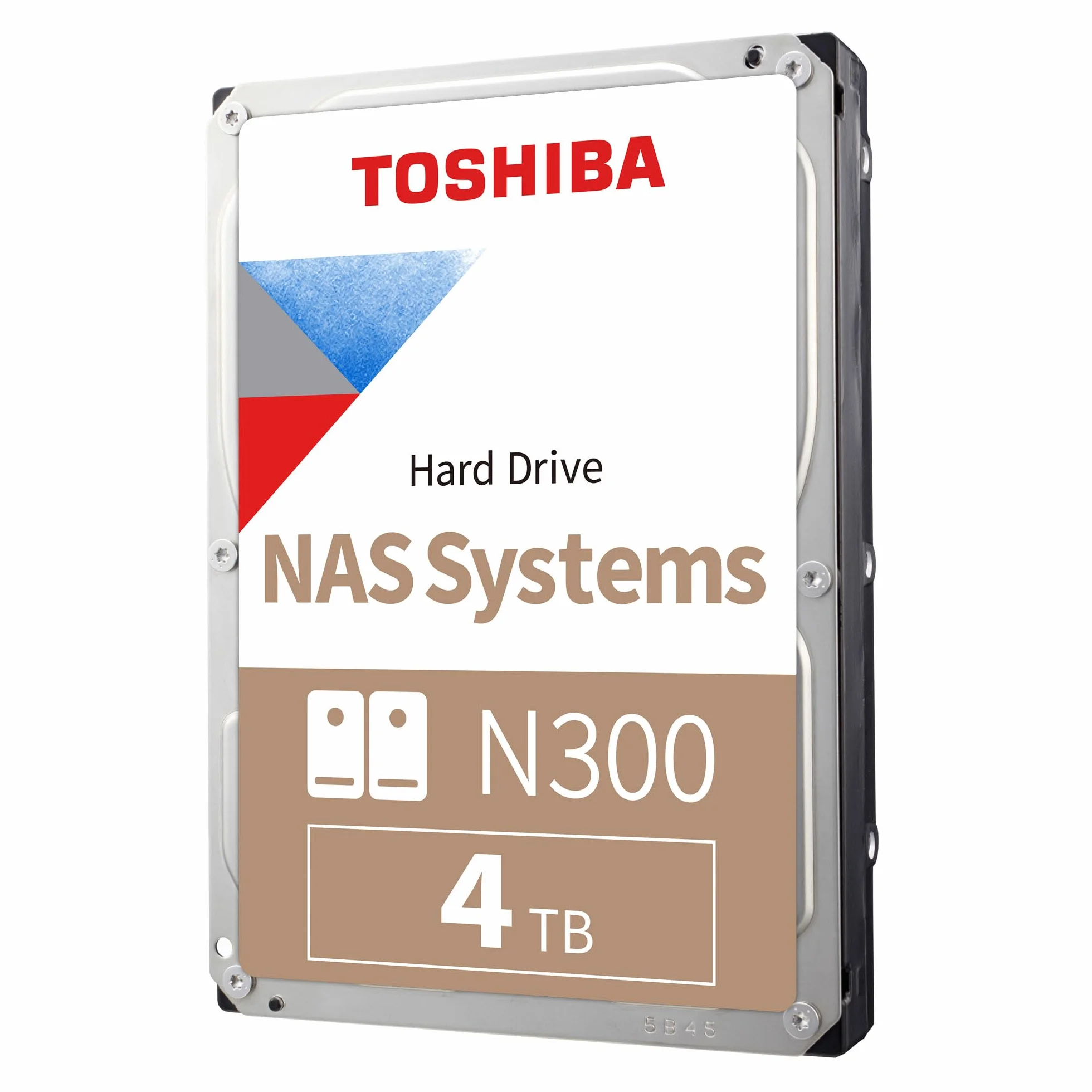 Toshiba Disco rigido NAS interno N300 da 4 TB, HDD SATA da 3,5'', 7200 RPM, funzionamento 24 ore su 24, 7 giorni su 7, supporto di sistemi da 1 a 8 bay, 128 MB di cache, (HDEX01TZNA51F).