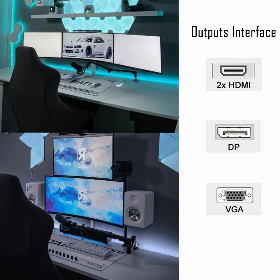 GT 730 4GB Scheda Grafica, 2 HDMI, DisplayPort, VGA, DDR3 64-bit, Scheda Video Low Profile PC, Computer GPU, Bassa potenza, PCI Express x8, DirectX 12
