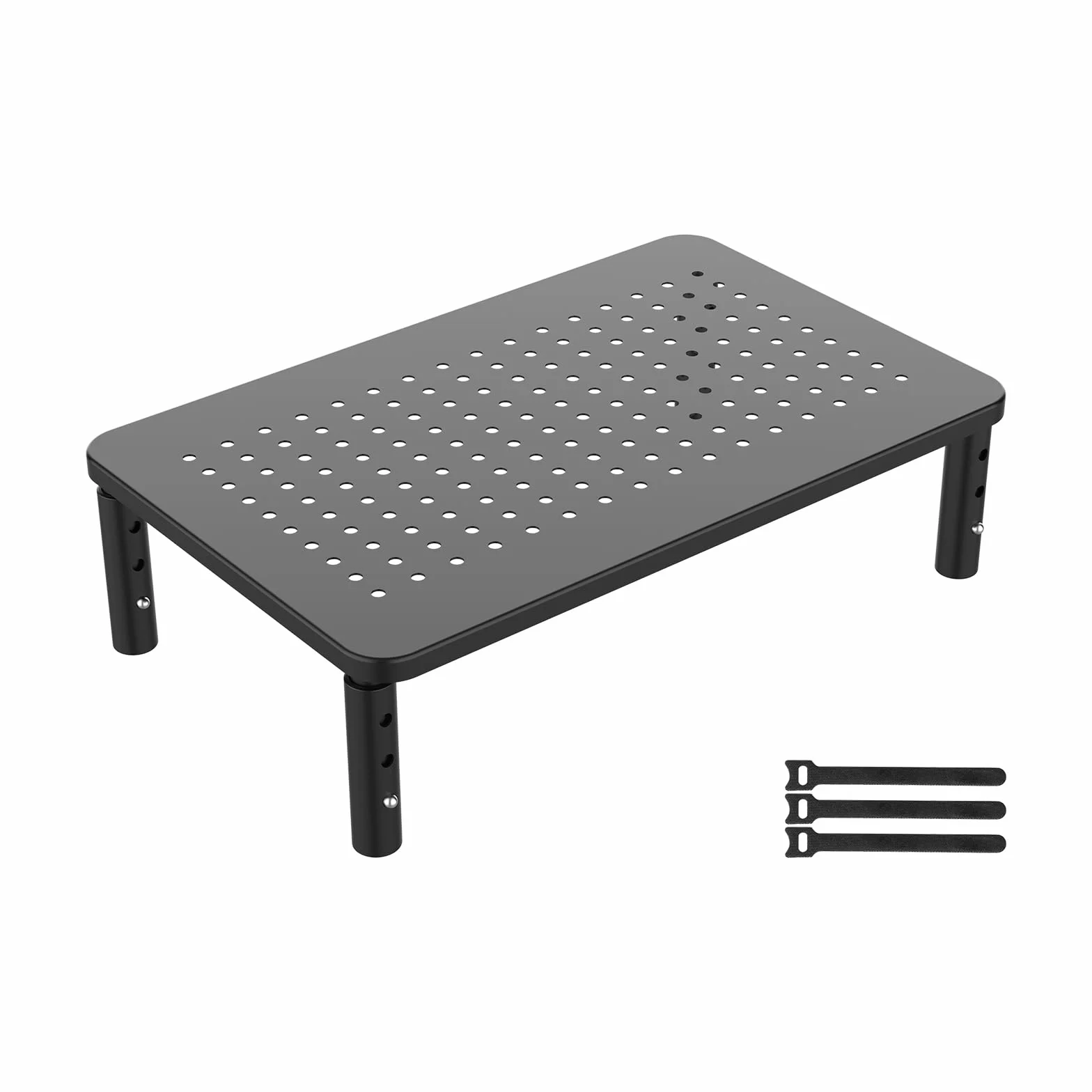GRIFEMA GB1051 Supporto Monitor in Metallo, Altezza Regolabile 20 kg, L370 x L235mm, Nero