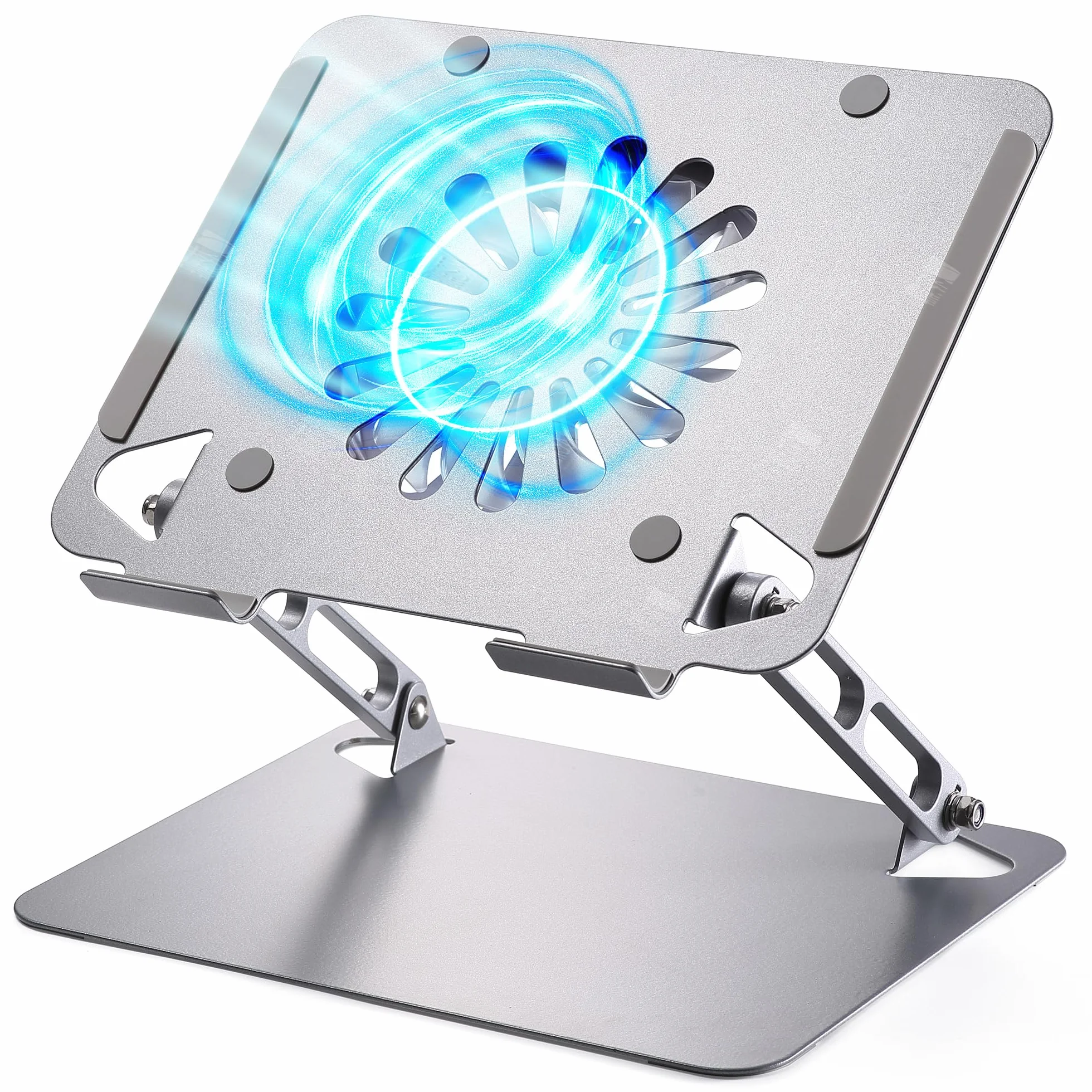 SOUNDANCE Tappetino di raffreddamento per laptop con ventola a basso rumore e hub USB 3.0, dispositivo di raffreddamento ventilato per prevenire il surriscaldamento, supporto ergonomico regolabile per