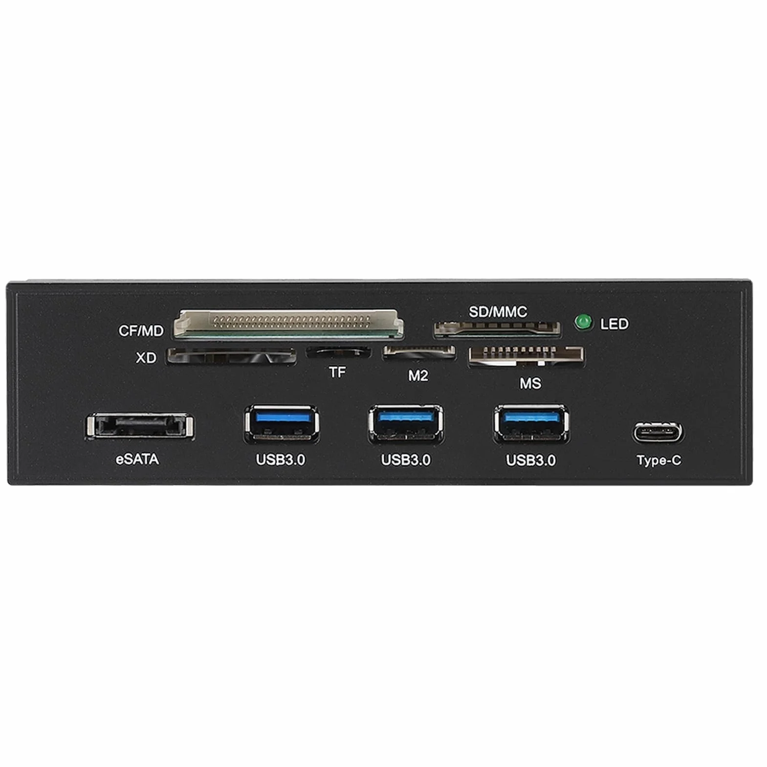 Lettore di Schede Interno, Interfaccia USB 3.0 da 5,25 Pollici Pannello Frontale del PC Hub Lettore di Schede Interno Lettore di Schede Tutto in Uno M2 SD MS XD CF Scheda TF Per Case del Computer allo