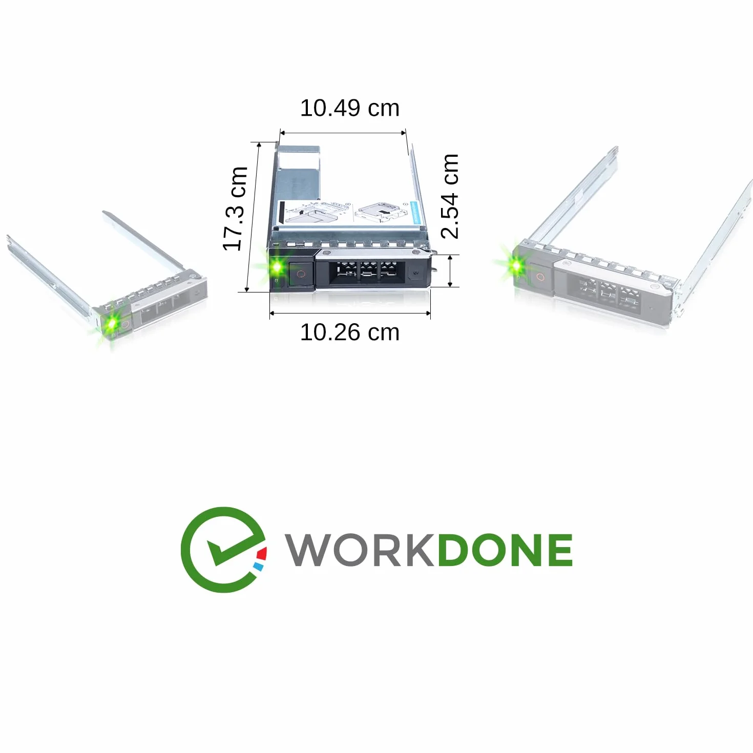 WORKDONE Confez. 6 - Caddy Disco Rigido 3,5" con Adattatore HDD 2,5" - Compatibile con Server Dell PowerEdge 14-15 Generazione Selezionati - Manuale - Etichette Adesive - Cacciavite - Viti Robuste