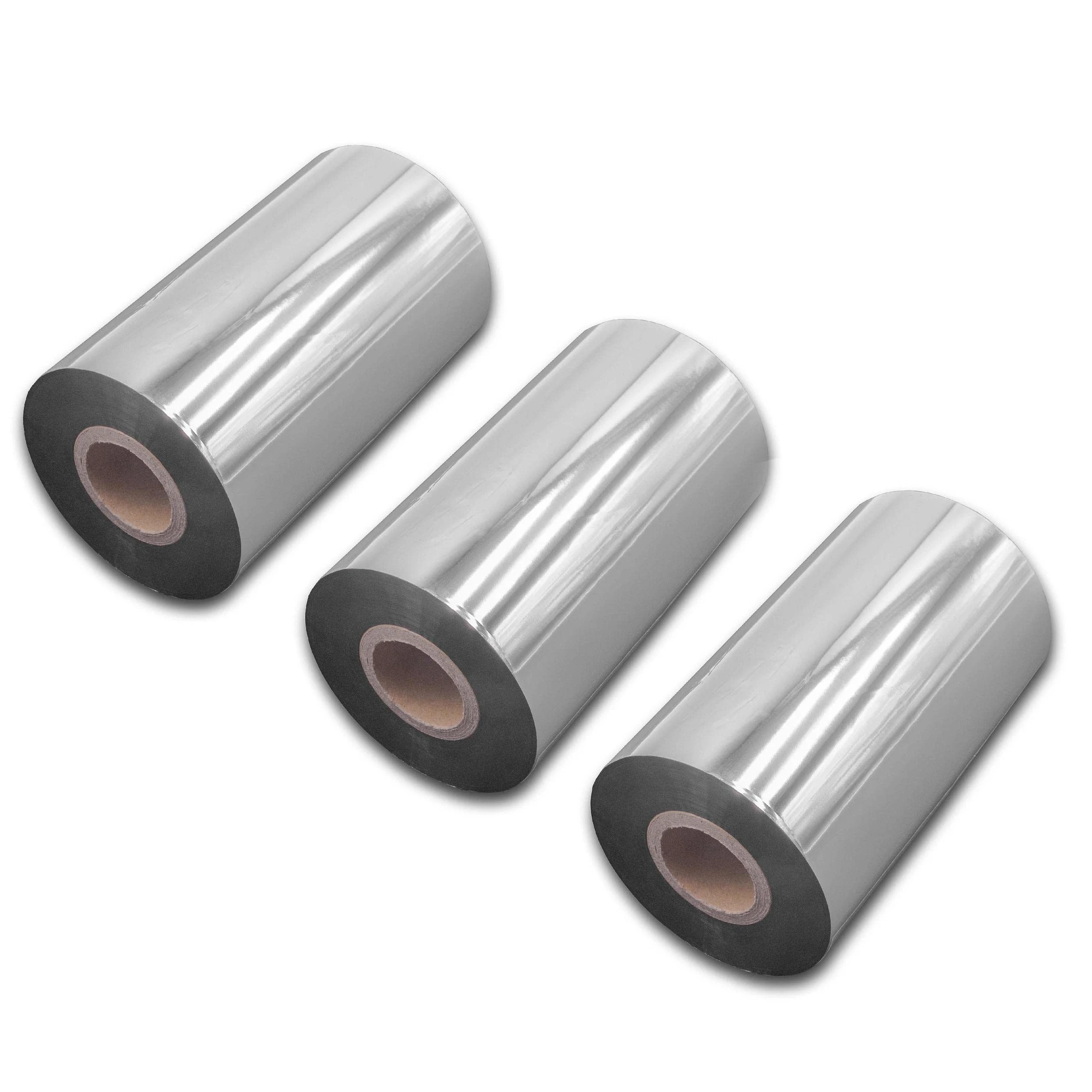 vhbw 3x nastro trasferimento termico compatibile con Zebra GT800, 170 Xi, 220 Xi etichettatrice, indelebile, 110mmx300m, cera/resina nero