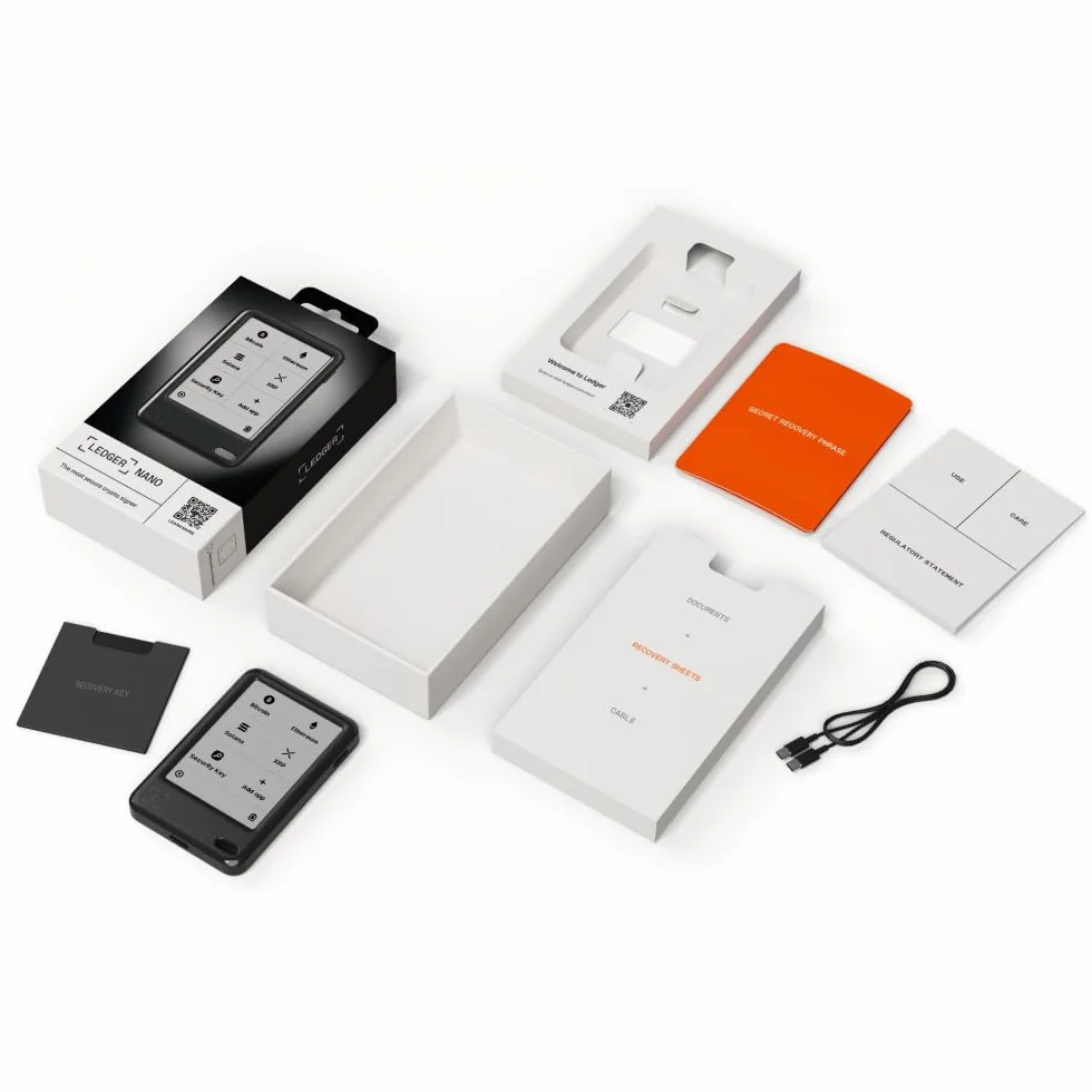 Ledger Nano Gen5 con BTC - Signer con touchscreen per criptovalute - Modello base per acquistare e scambiare asset digitali in tutta sicurezza con l'app Ledger Wallet
