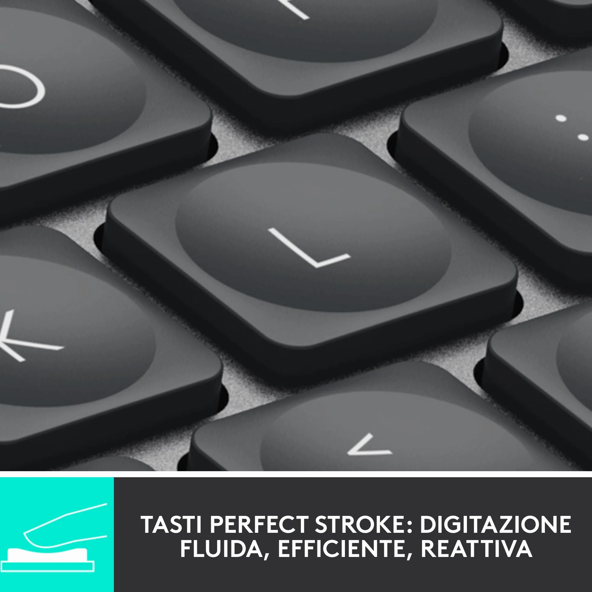 Logitech MX Keys Mini Tastiera Illuminata Wireless, Minimal, Compatta, Bluetooth, Retroilluminata, USB-C, Compatibile con Apple macOS, iOS, Windows, Linux, Android, in Metallo, ITA QWERTY - Grafite