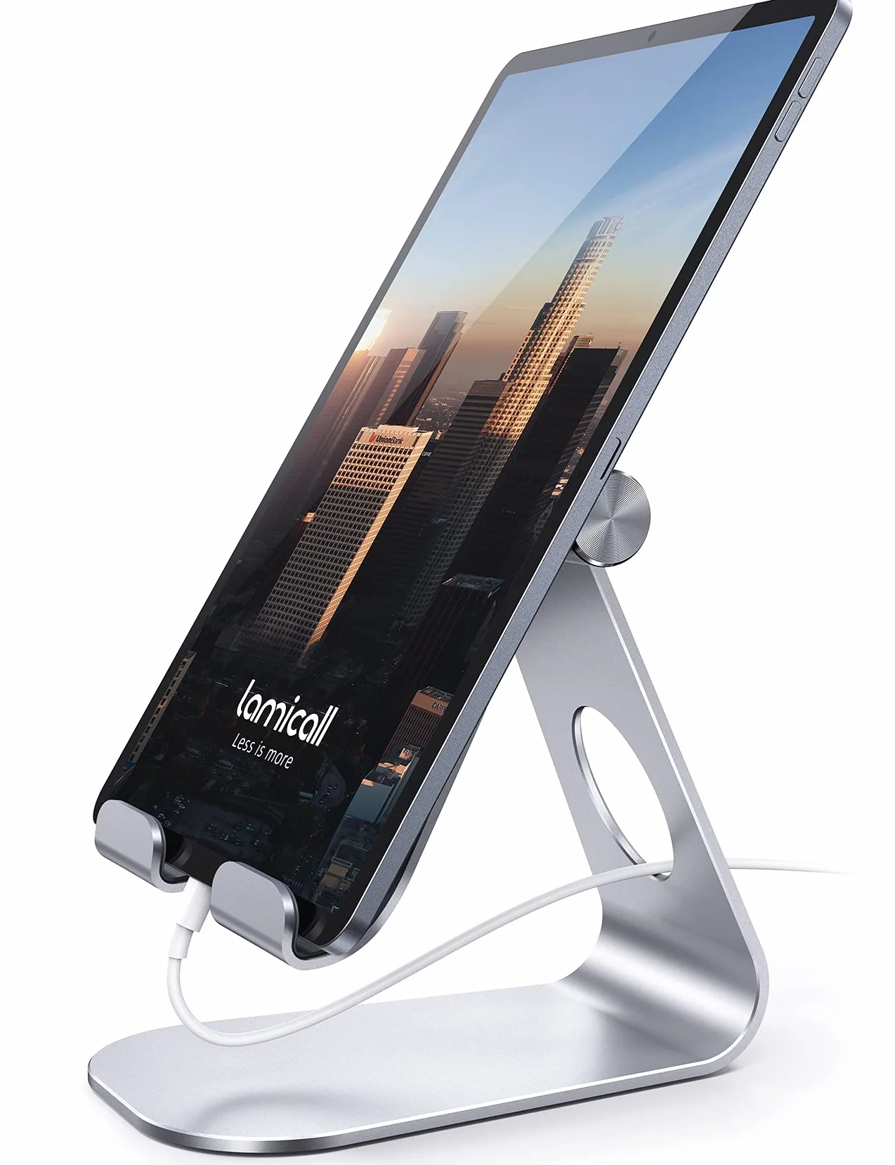 Lamicall Supporto per Tablet Regolabile da Tavolo Compatibile con iPad Pro 9.7 10.5 12.9 Air Mini 2 3 4 5 6 Switch Samsung Tab Argento