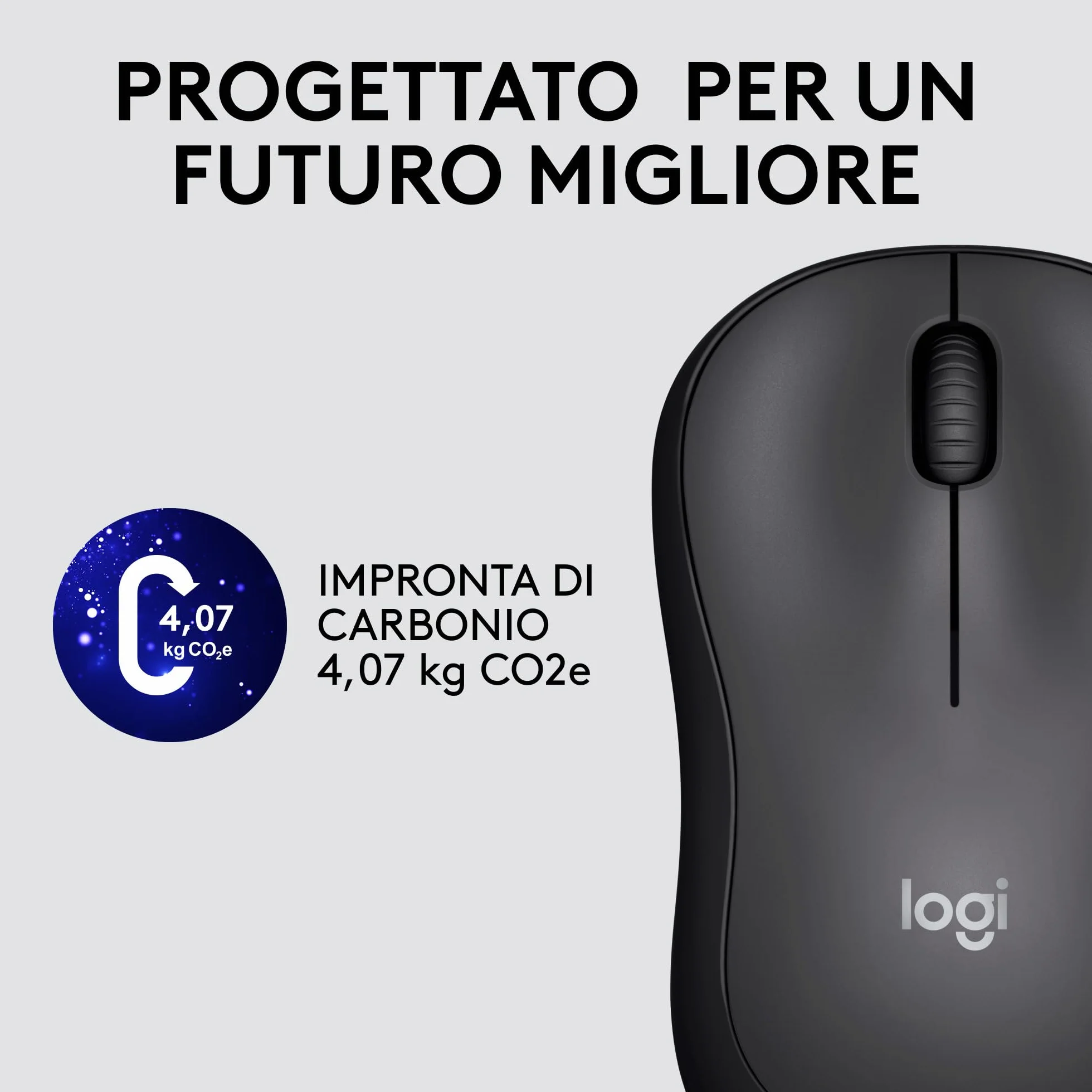 Logitech M220 SILENT Mouse Wireless, 2,4 GHz con Ricevitore USB, Tracciamento Ottico 1000 DPI, Durata Batteria di 18 Mesi, Ambidestro, Compatibile con PC, Mac, Laptop - Grigio