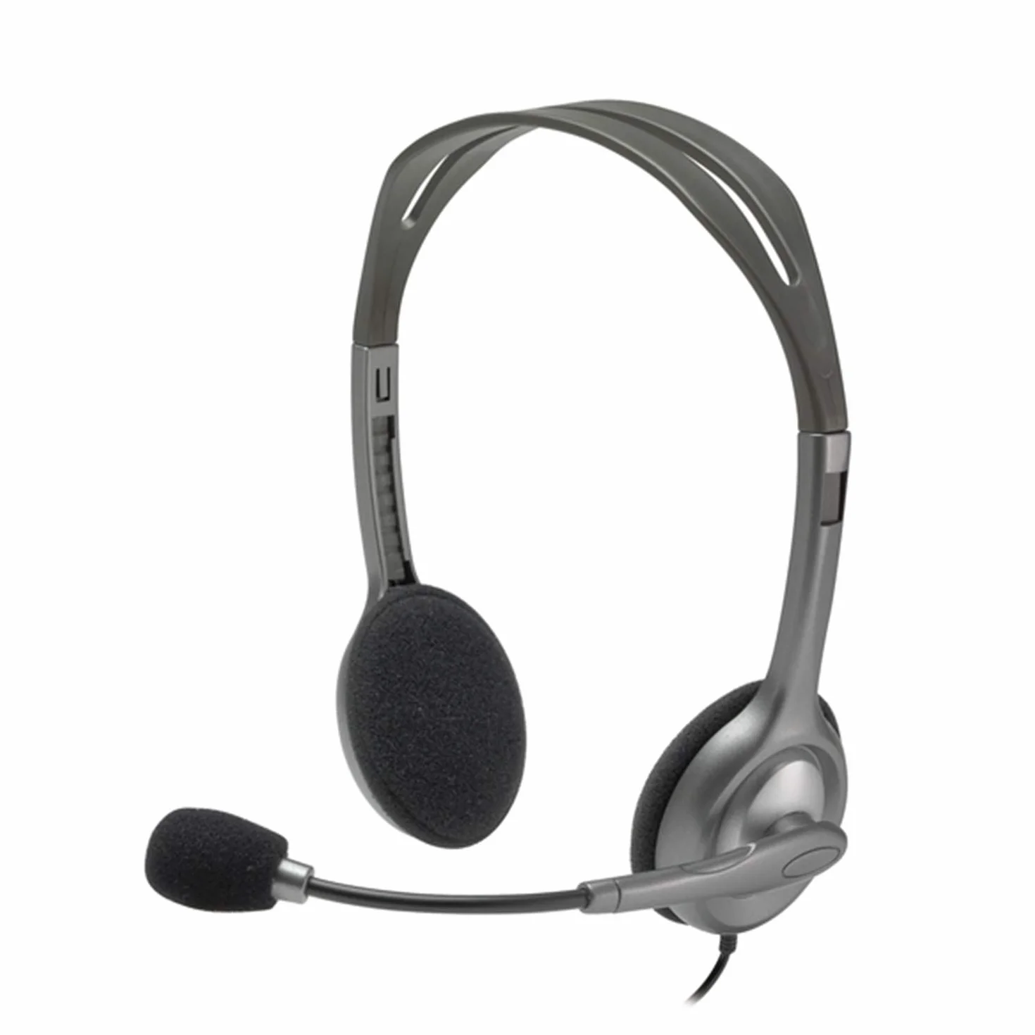 Logitech H111 Cuffie Cablate per Computer, Stereo con Microfono, Cancellazione Rumore, ‎Jack Audio da 3.5 mm, PC, Mac, Laptop, Smartphone, Tablet - Nero