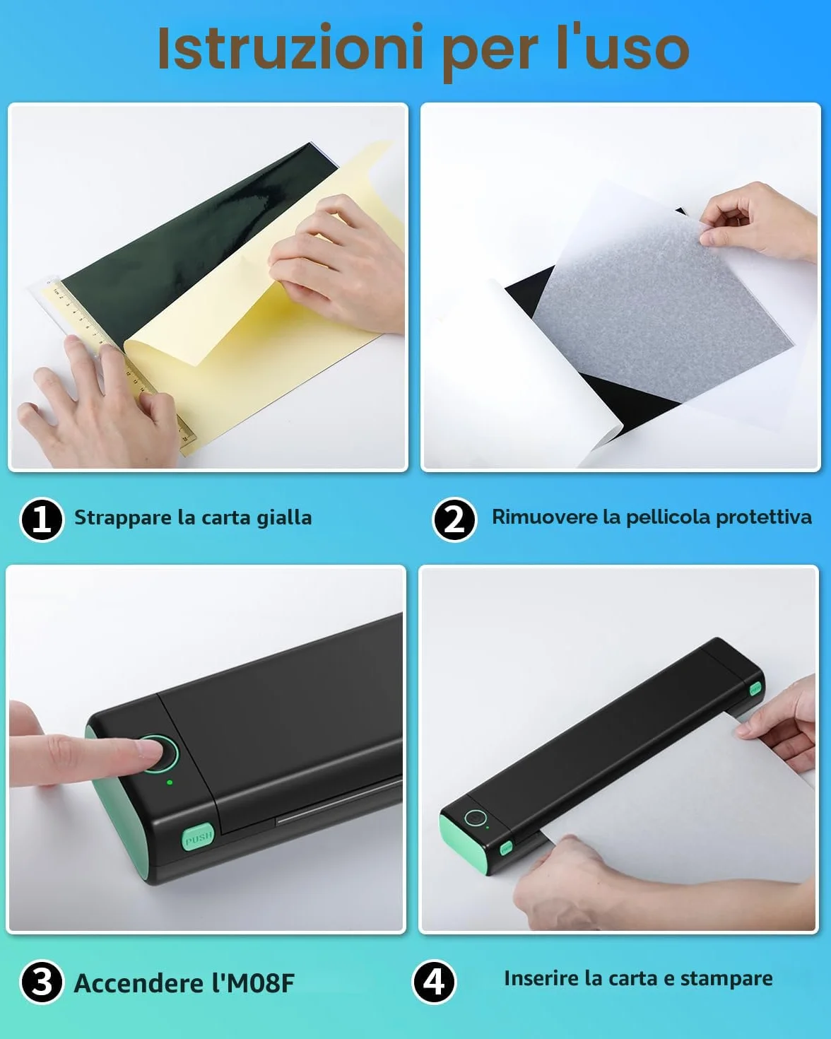 Phomemo M08F Stampante per Tatuaggi per Principianti e Artisti, Stencil Machine Compatibile Con Smartphone, Plotter Stampante Stencil Tattoo con 10 Fogli Trasferimento