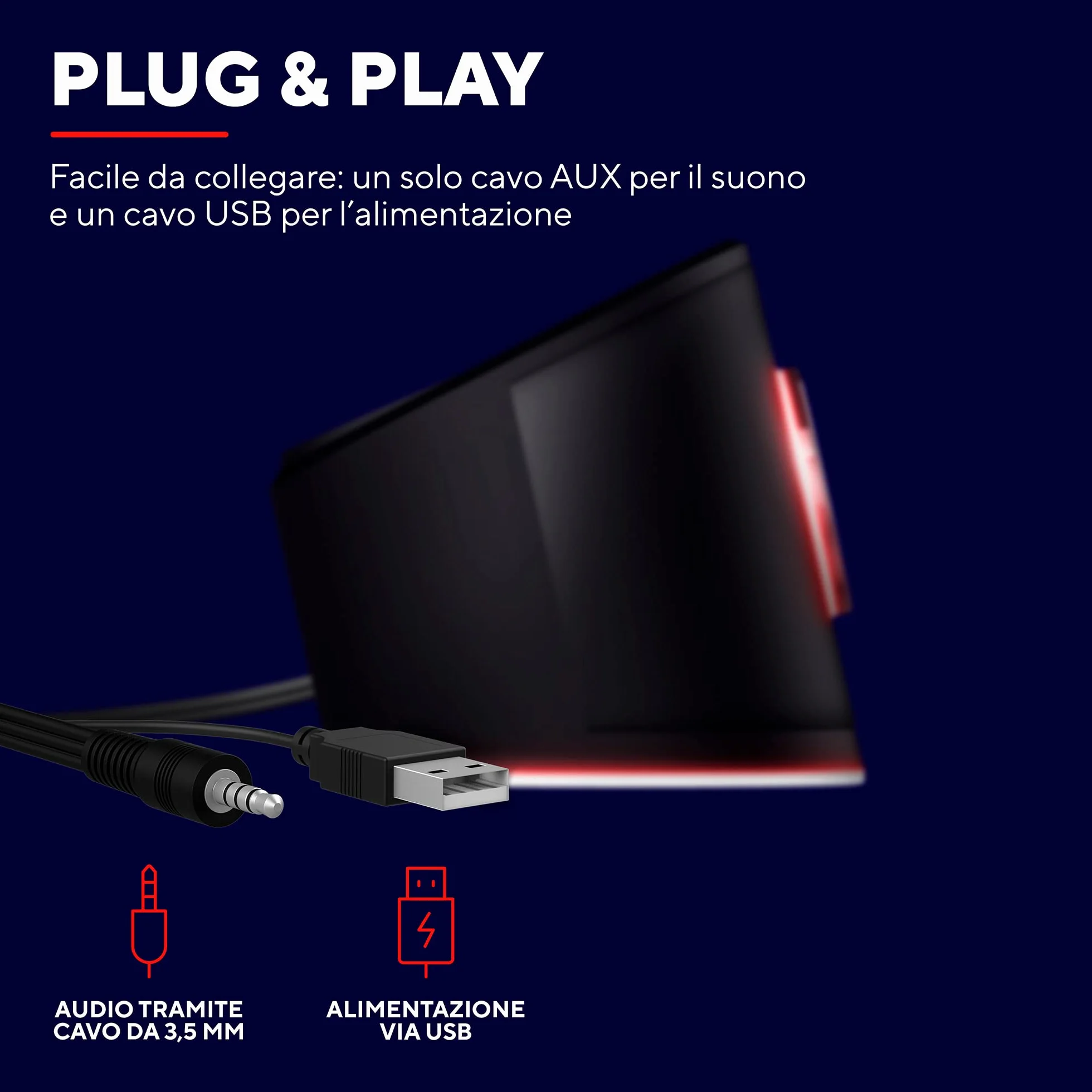 Trust GXT 619 Thorne Nero 2.0 canali 6 W